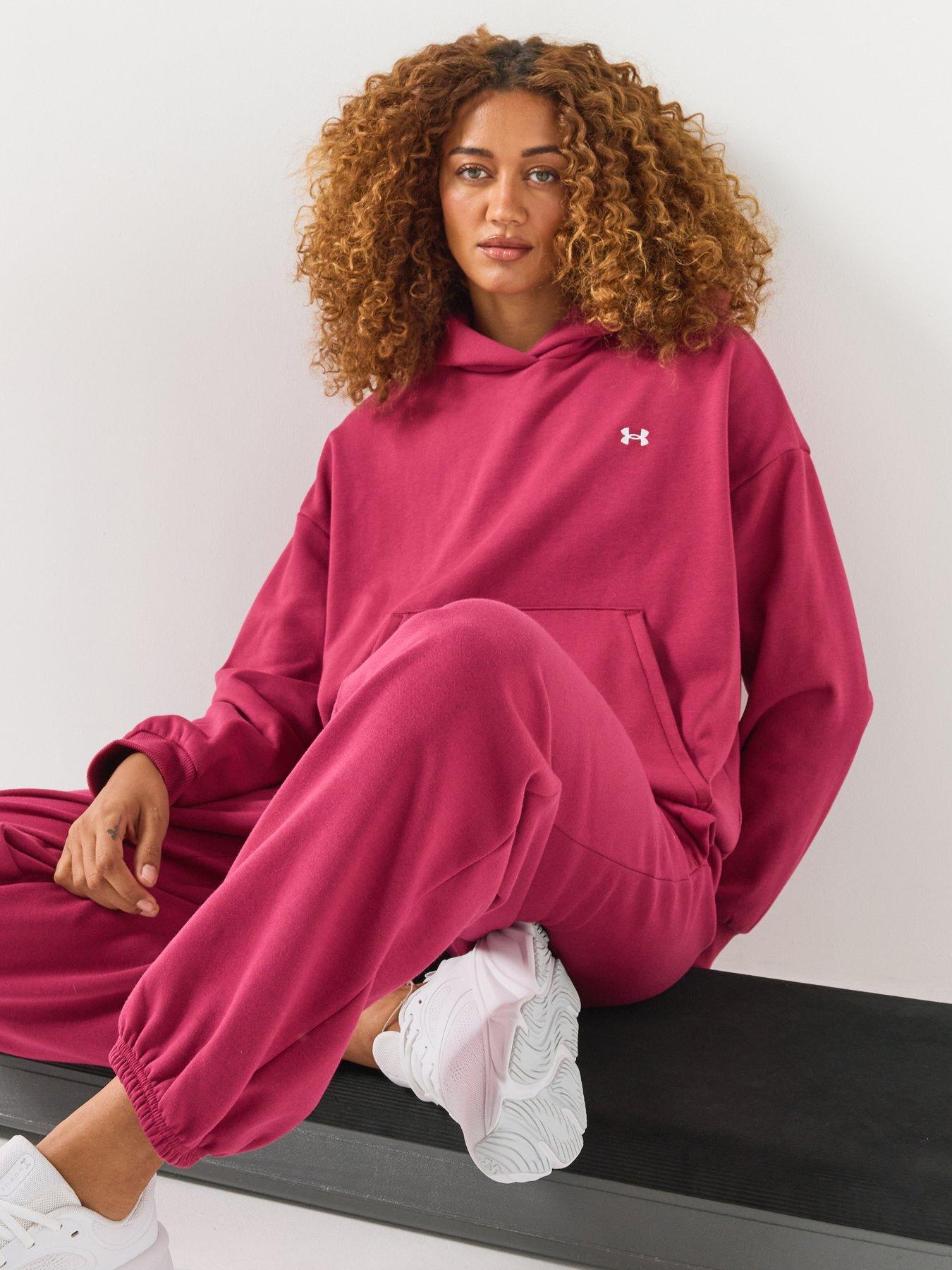 Image 5 of 6 of UNDER ARMOUR Womens Training Icon Fleece Relaxed Fit Hoodie - Red