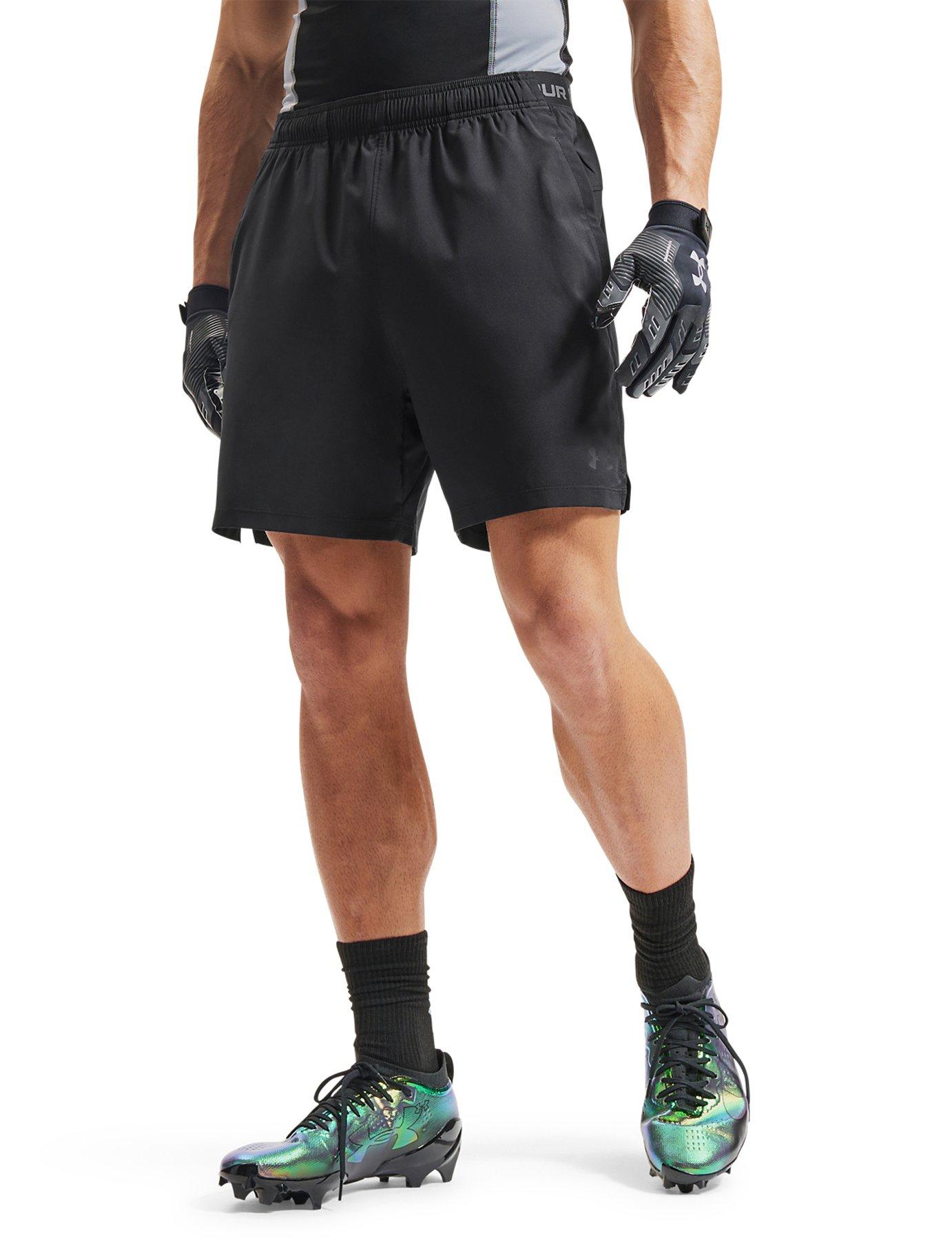 UNDER ARMOUR Men's Woven Training Shorts with 4-Way Stretch and Drawcord Waist - Black
