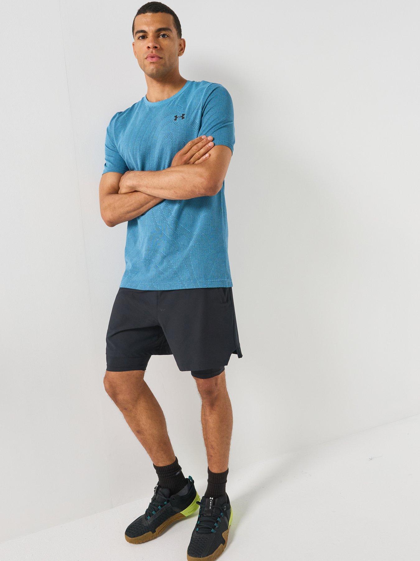Image 3 of 6 of UNDER ARMOUR Mens Training Vanish Seamless Novelty T-Shirt - Blue