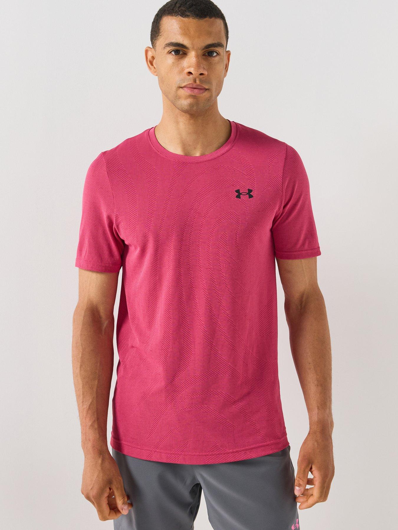 UNDER ARMOUR Men's Vanish Seamless T-Shirt - Pink Frenzy