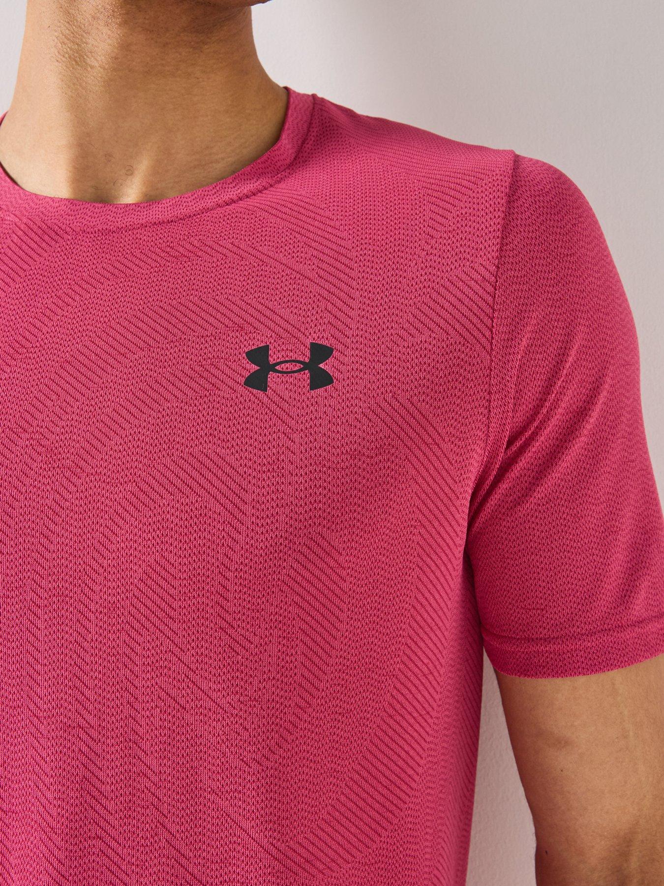 Image 4 of 6 of UNDER ARMOUR Men's Vanish Seamless T-Shirt - Pink Frenzy