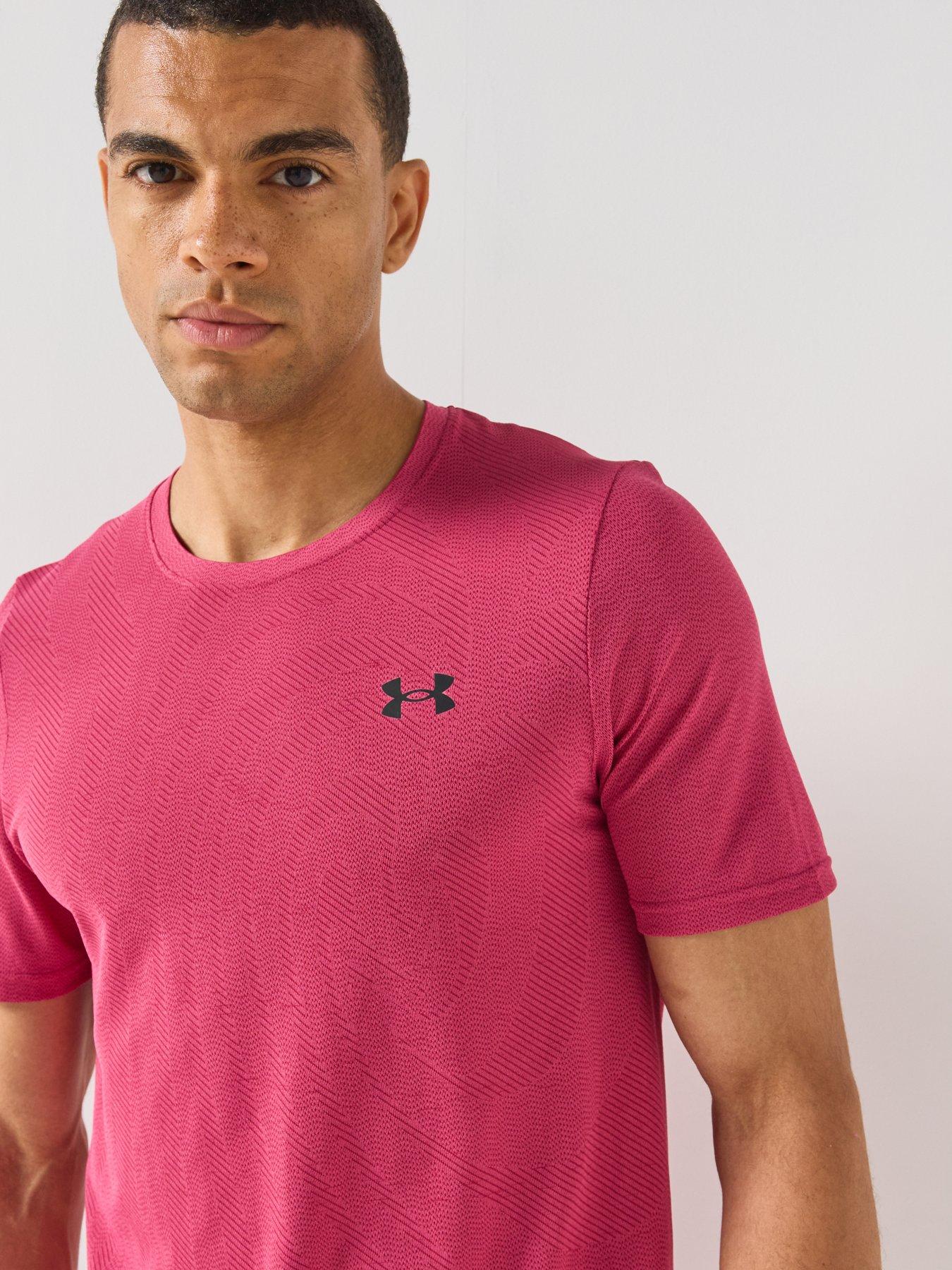 Image 5 of 6 of UNDER ARMOUR Men's Vanish Seamless T-Shirt - Pink Frenzy