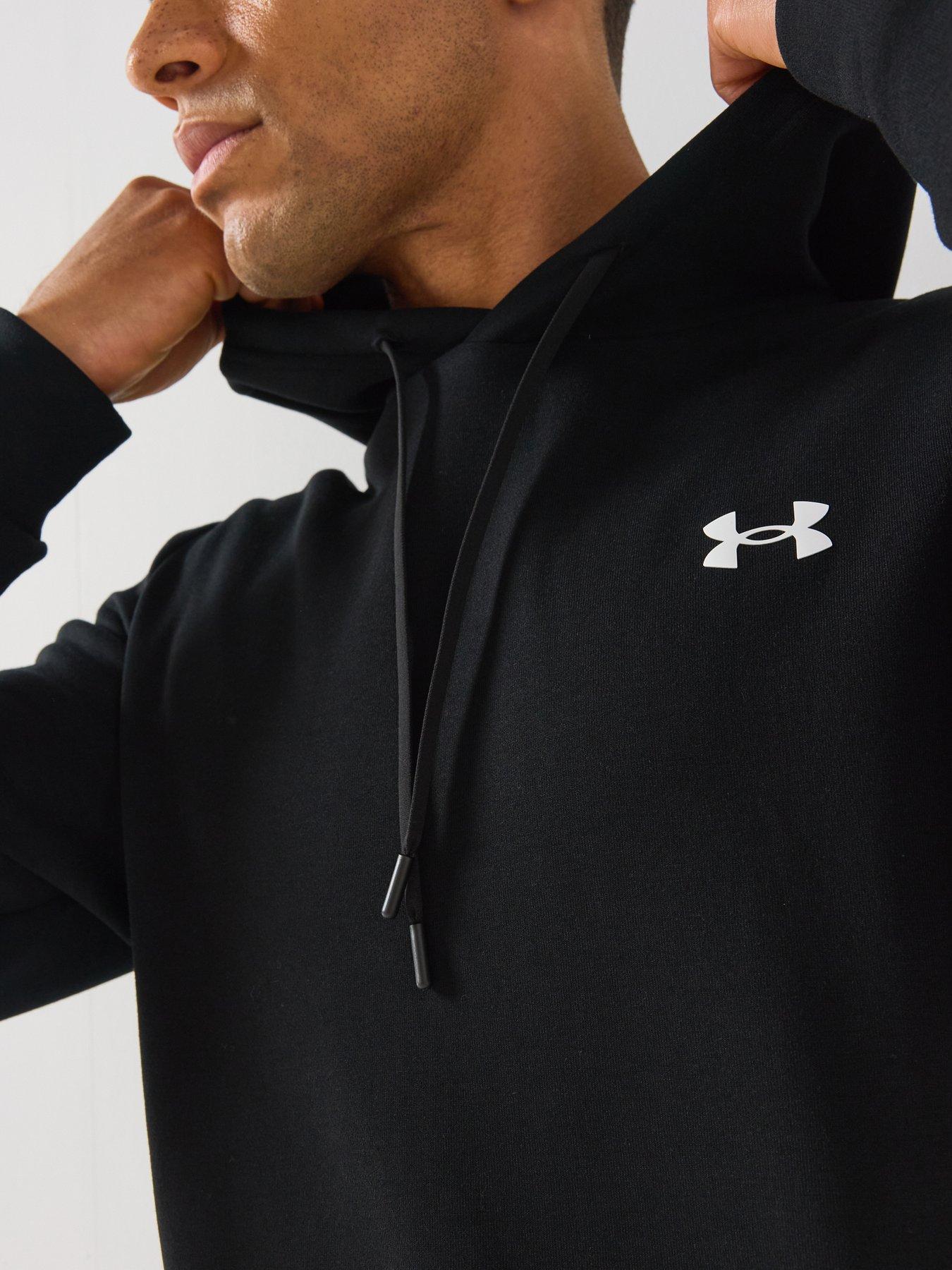 Image 4 of 5 of UNDER ARMOUR Mens Training Flex Fleece Kangaroo Pocket Hoodie - Black