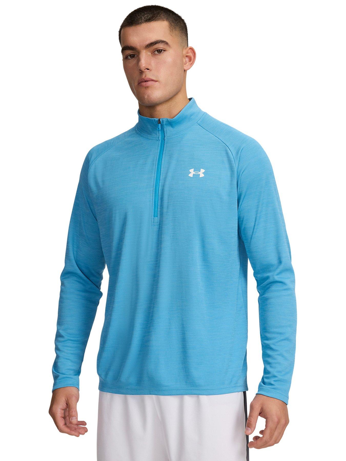 Image 1 of 4 of UNDER ARMOUR Mens Training Tech Textured 1/2 Zip - Blue