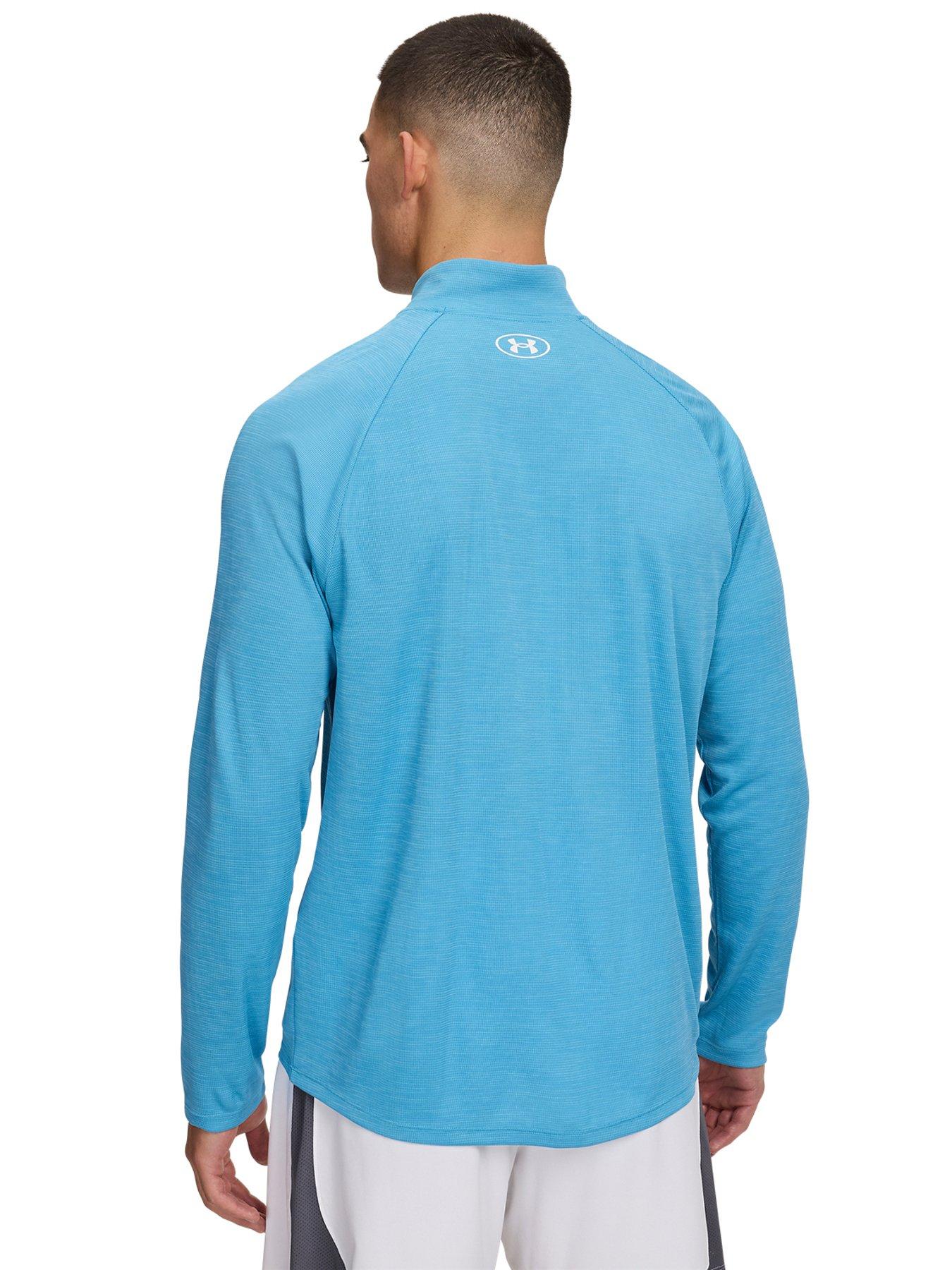 Image 2 of 4 of UNDER ARMOUR Mens Training Tech Textured 1/2 Zip - Blue