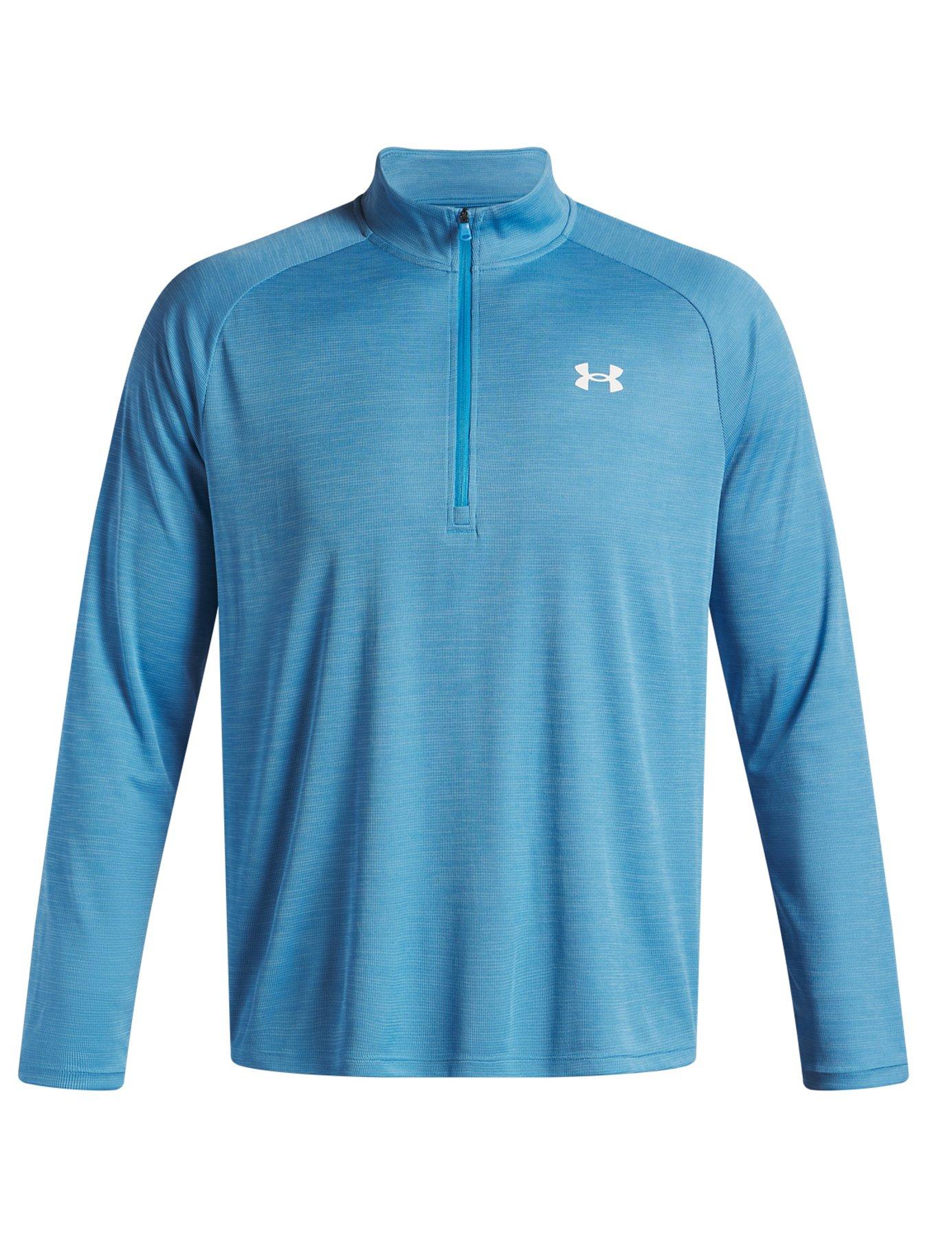 Image 3 of 4 of UNDER ARMOUR Mens Training Tech Textured 1/2 Zip - Blue