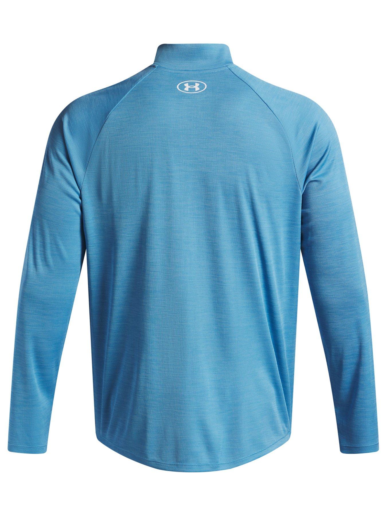 Image 4 of 4 of UNDER ARMOUR Mens Training Tech Textured 1/2 Zip - Blue