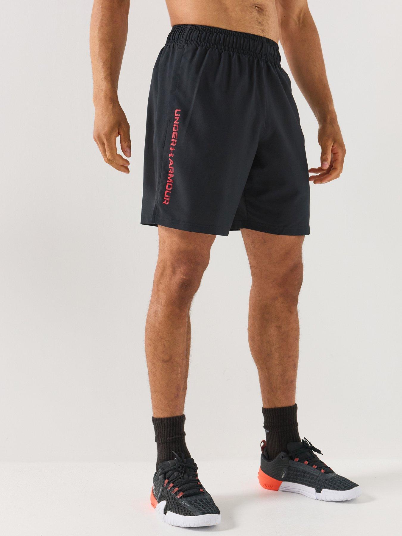 UNDER ARMOUR Mens Training Tech Woven Wordmark Short - Black
