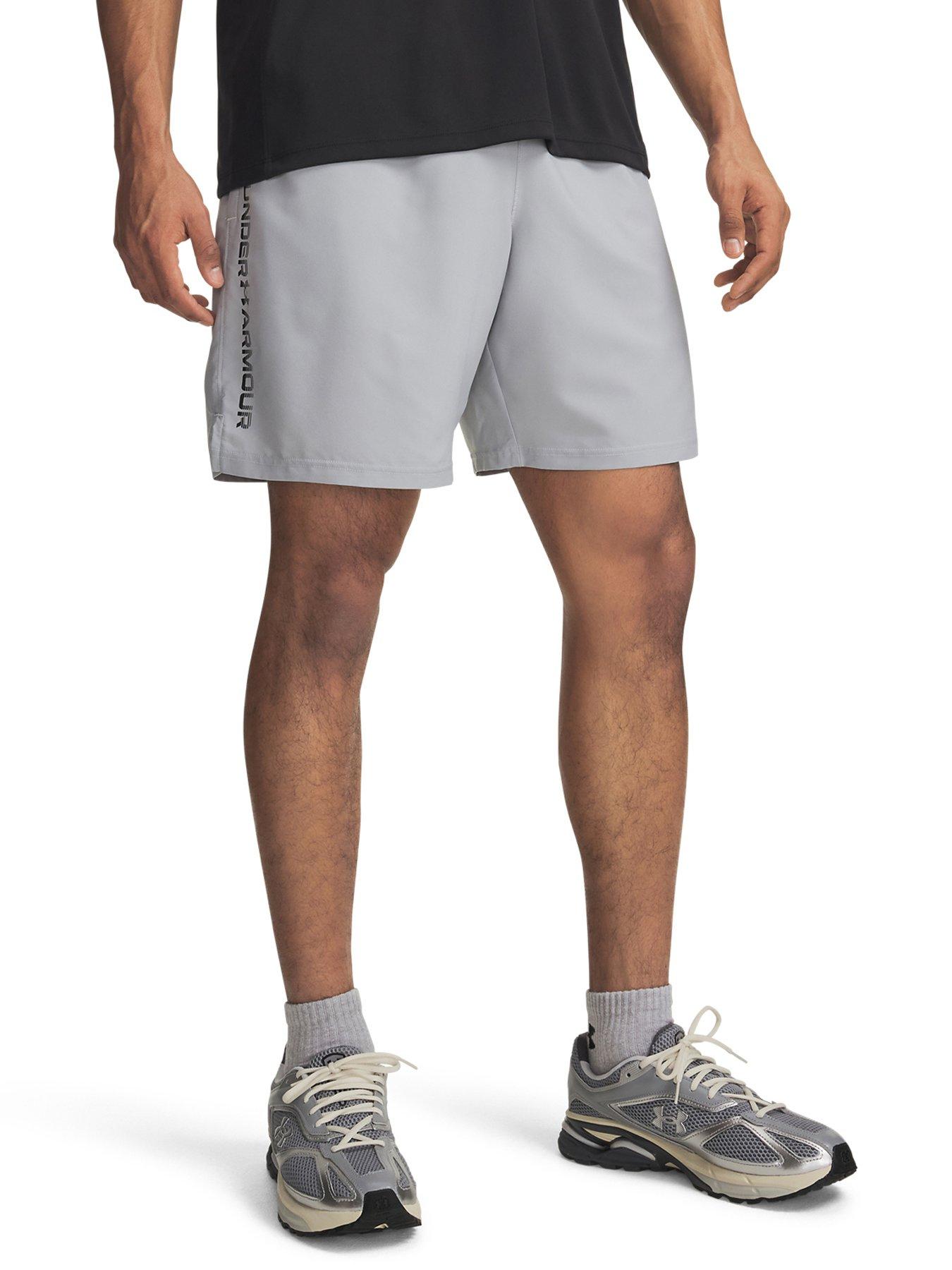 UNDER ARMOUR Mens Training Tech Woven Wordmark Short - Grey