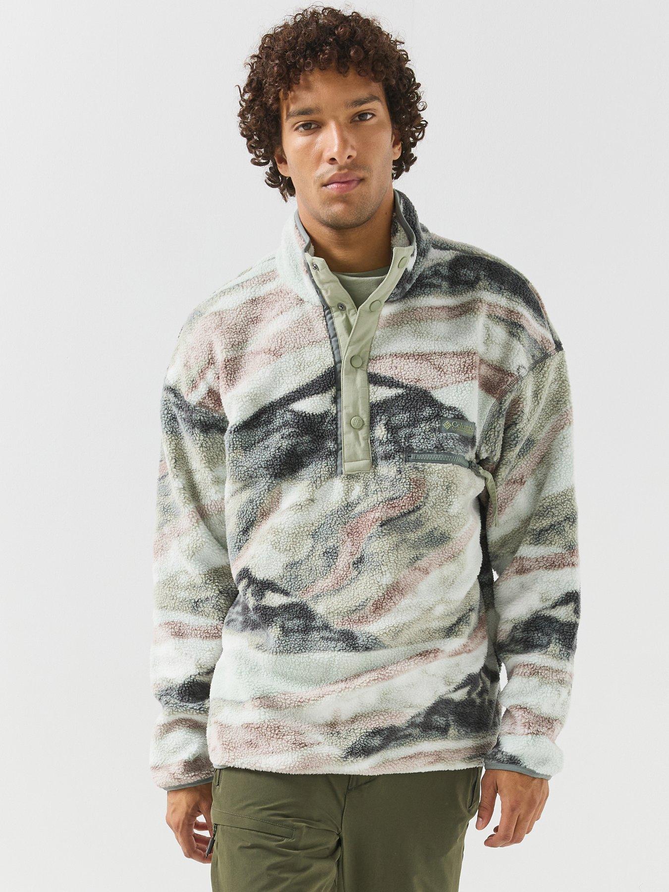 Image 1 of 6 of Columbia Mens Helvetia Ii Printed 1/2 Snap Fleece - Green