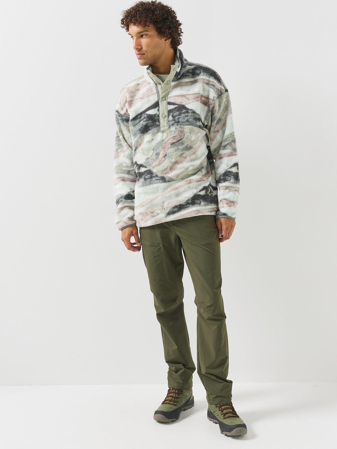 Image 3 of 6 of Columbia Mens Helvetia Ii Printed 1/2 Snap Fleece - Green