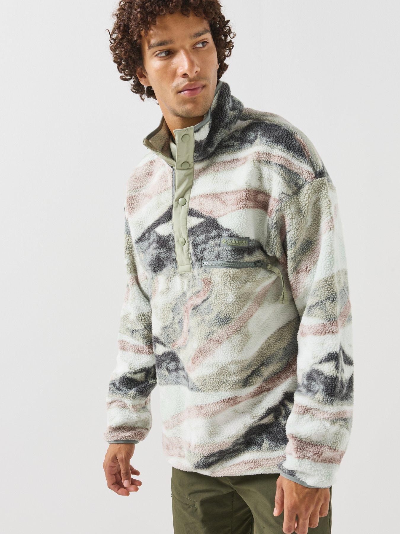 Image 5 of 6 of Columbia Mens Helvetia Ii Printed 1/2 Snap Fleece - Green