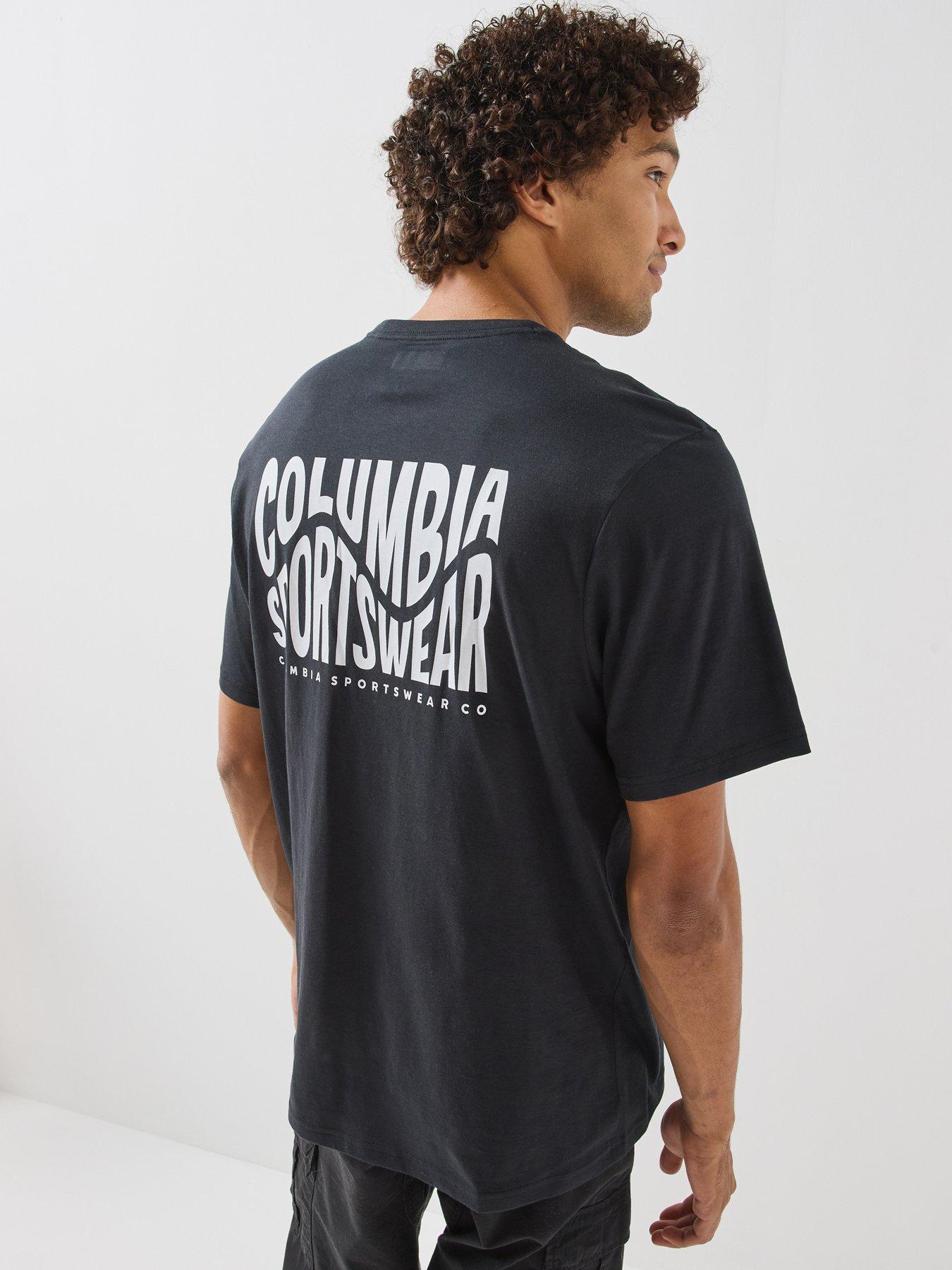 Image 1 of 6 of Columbia Mens Csc Outdoor Back Graphic T-shirt - Black