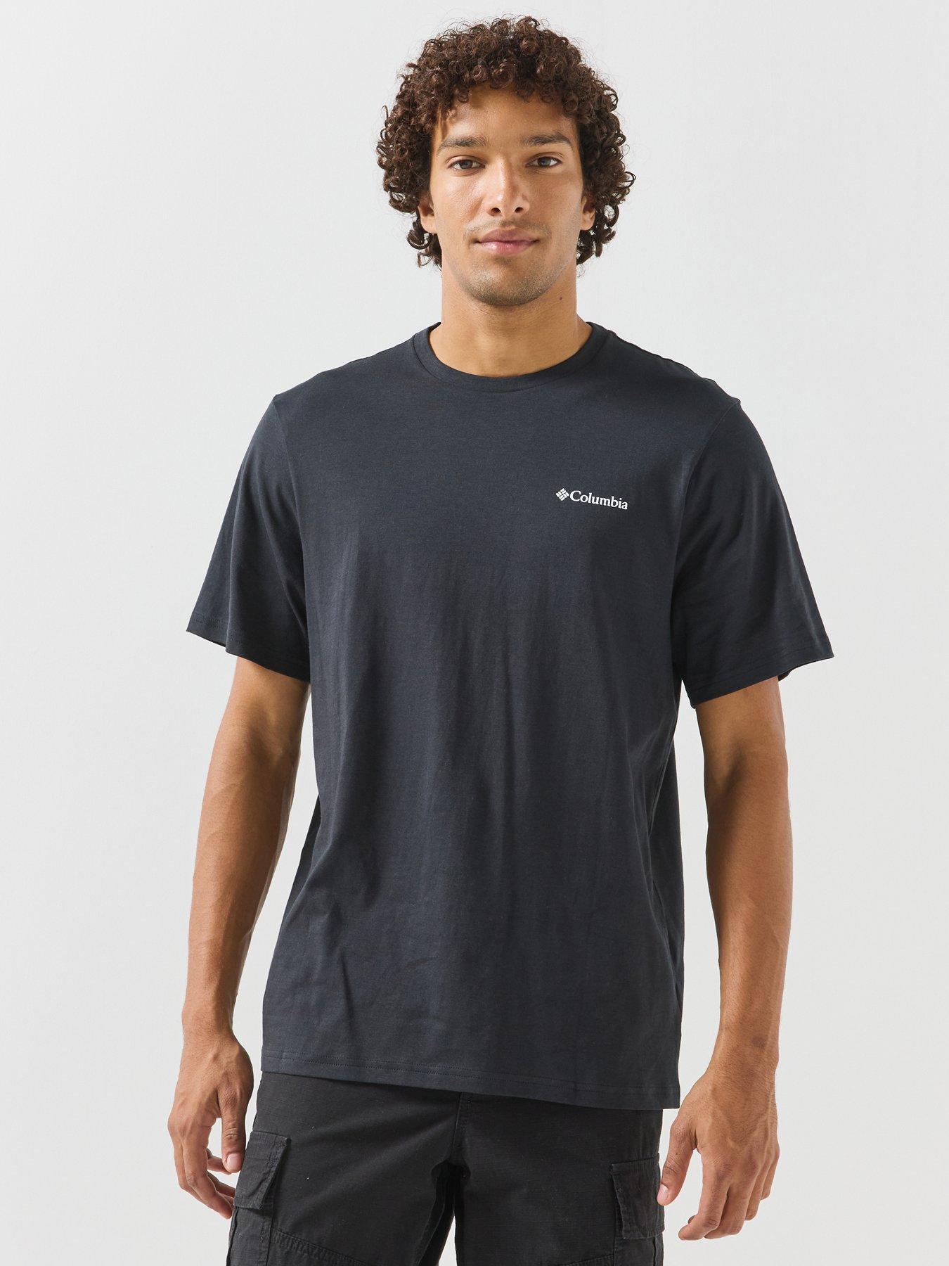Image 2 of 6 of Columbia Mens Csc Outdoor Back Graphic T-shirt - Black