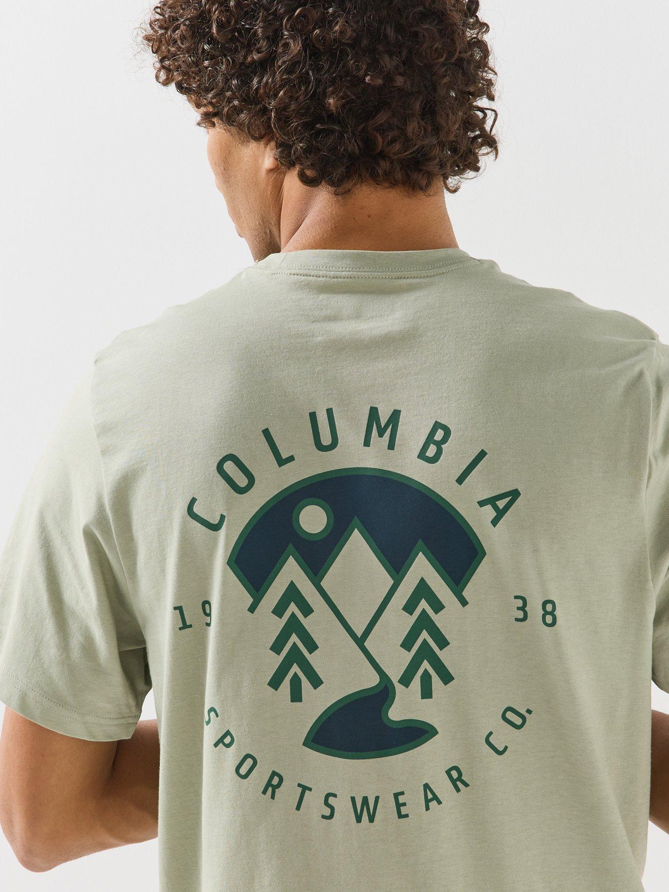 Image 4 of 5 of Columbia Mens Csc Outdoor Back Graphic T-shirt - Green