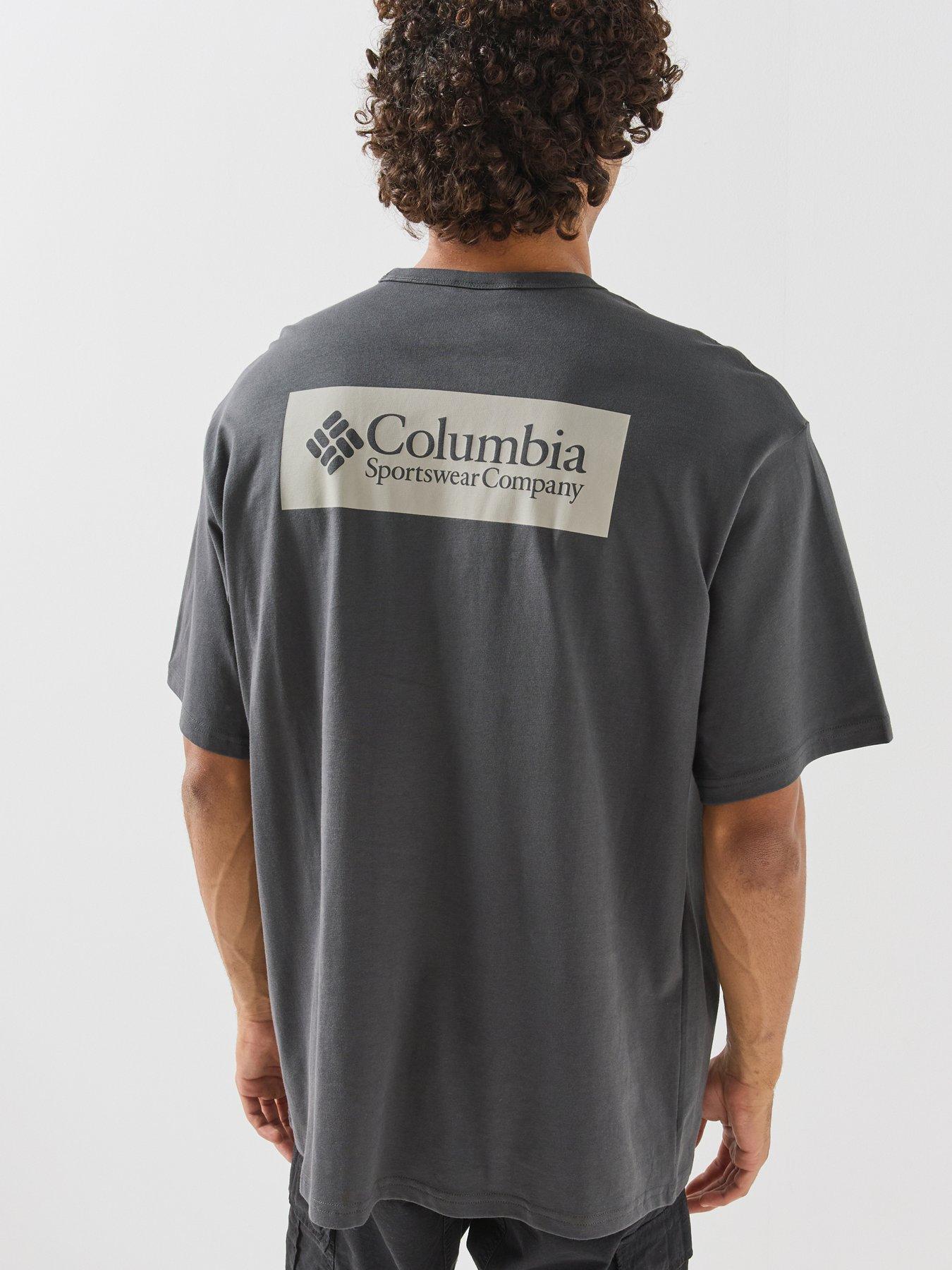 Image 1 of 6 of Columbia Mens Csc Heavyweight Back Graphic T-shirt - Grey