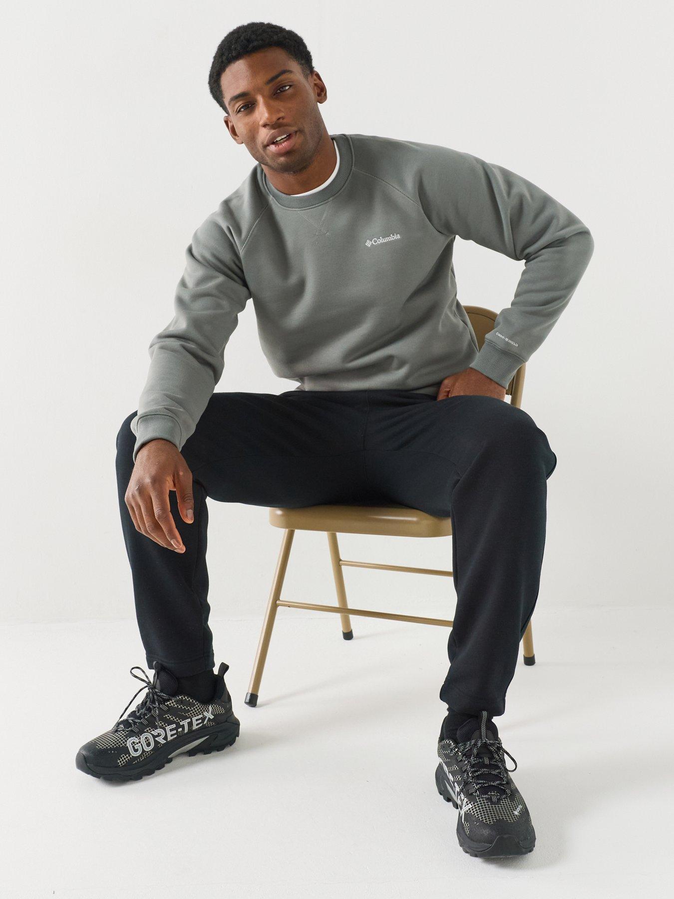 Image 5 of 6 of Columbia Mens Heavyweight Ribbed Crew Neck Sweatshirt - Green