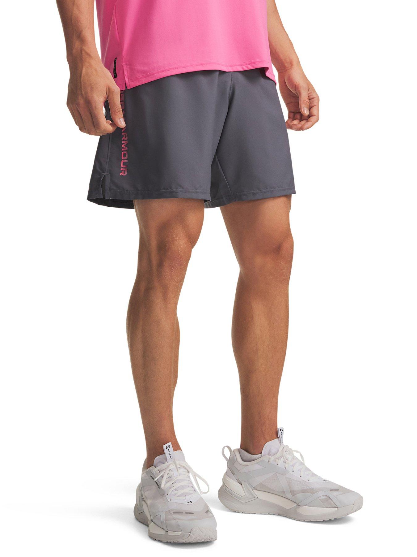 UNDER ARMOUR Men's Training Tech Woven Wordmark Shorts - Grey