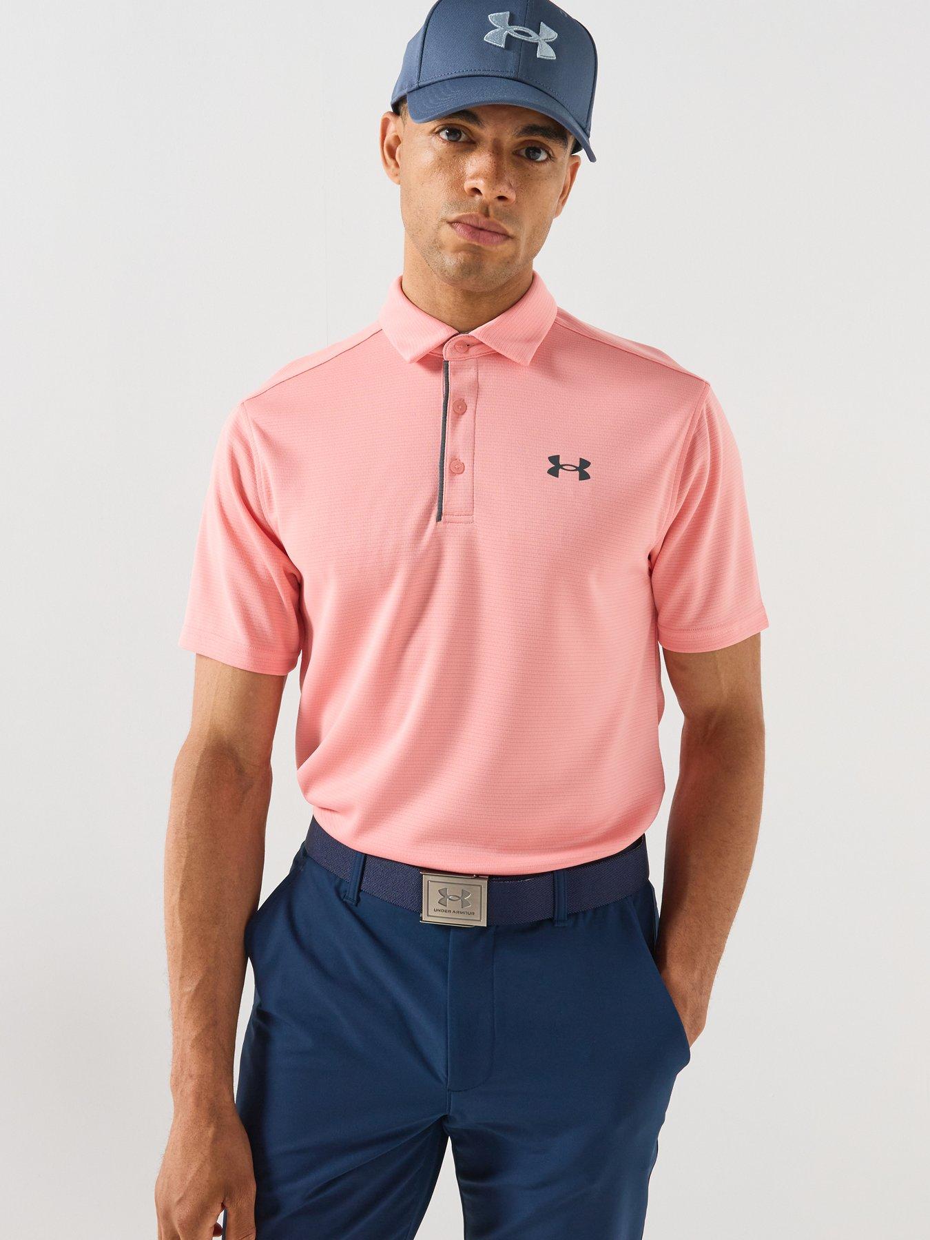 UNDER ARMOUR Mens Golf Tech Polo - Pink