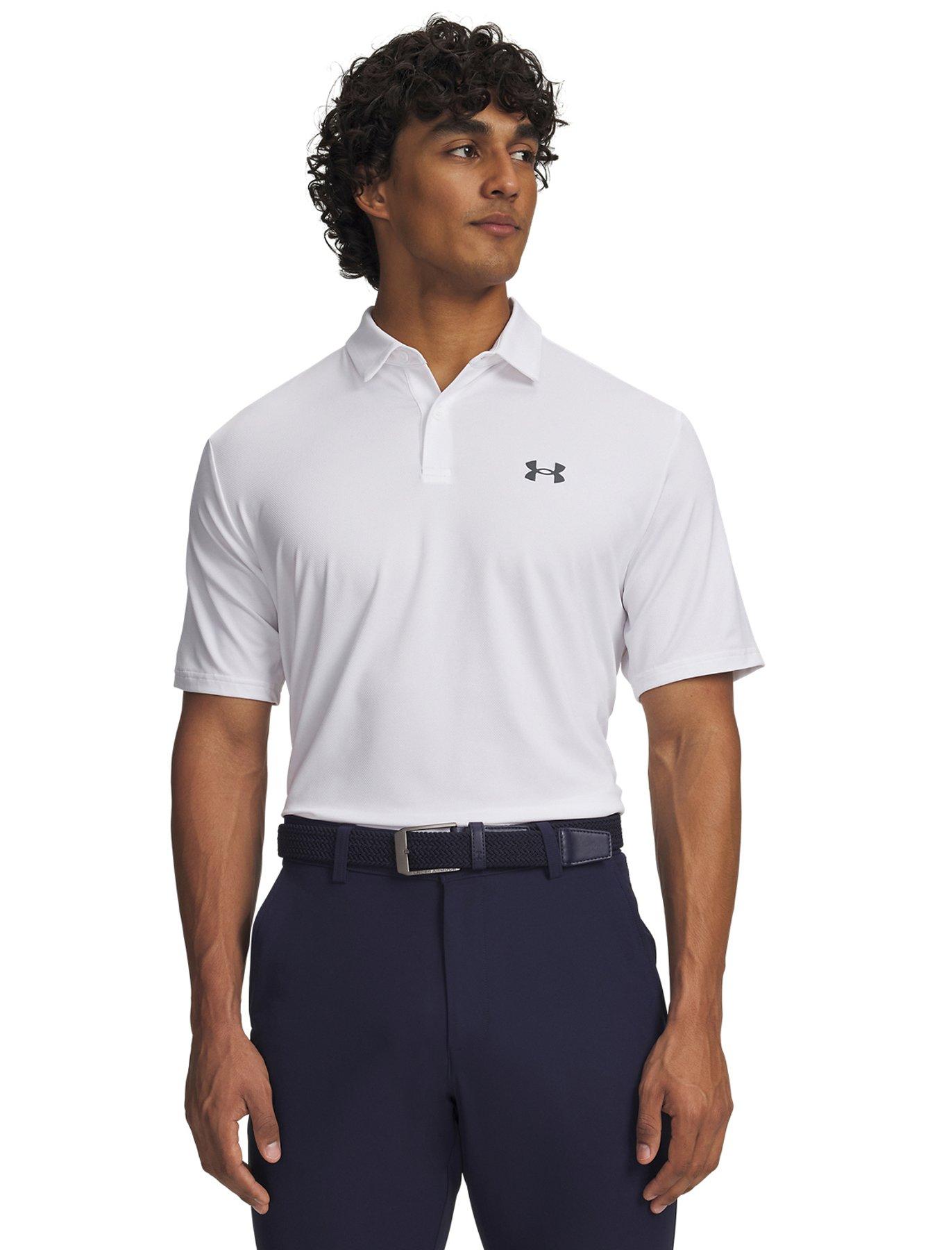 UNDER ARMOUR Men's Matchplay Polo - White / Pitch Gray