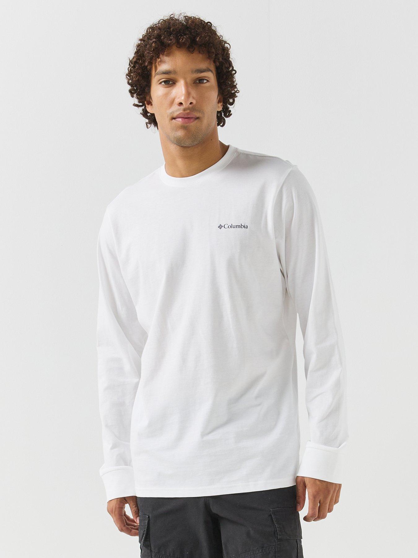 Image 2 of 6 of Columbia Mens Csc Graphic Long Sleeve T-shirt - White