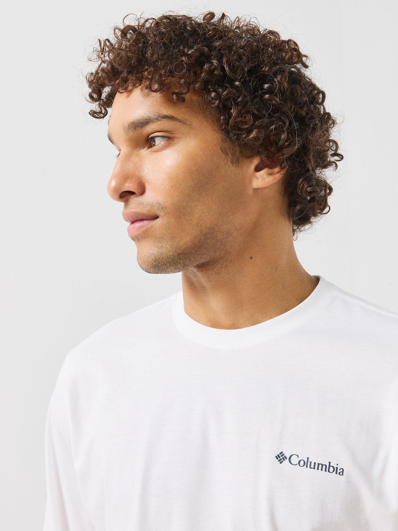 Image 4 of 6 of Columbia Mens Csc Graphic Long Sleeve T-shirt - White