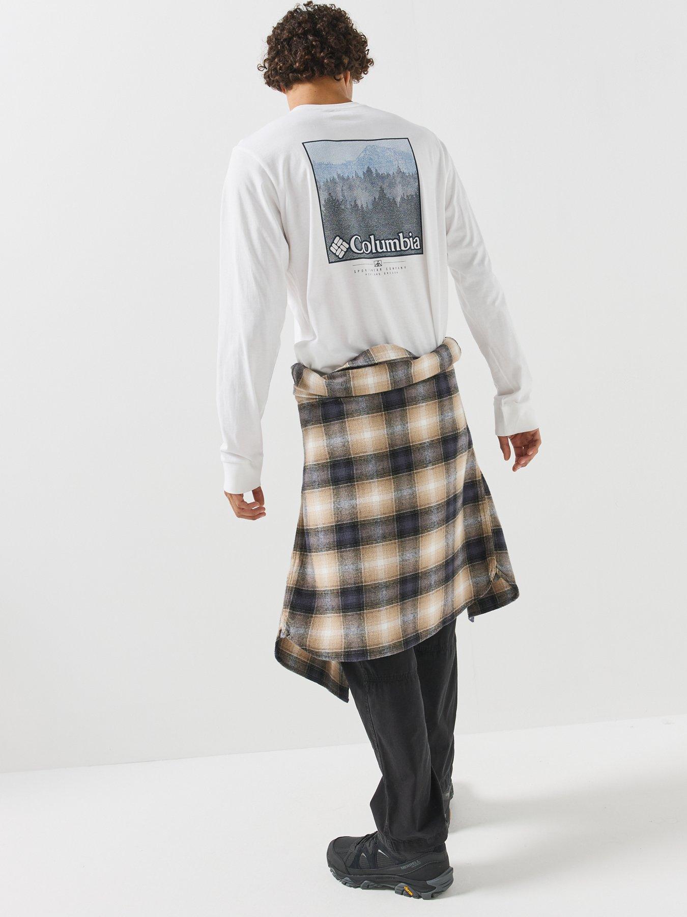 Image 6 of 6 of Columbia Mens Csc Graphic Long Sleeve T-shirt - White
