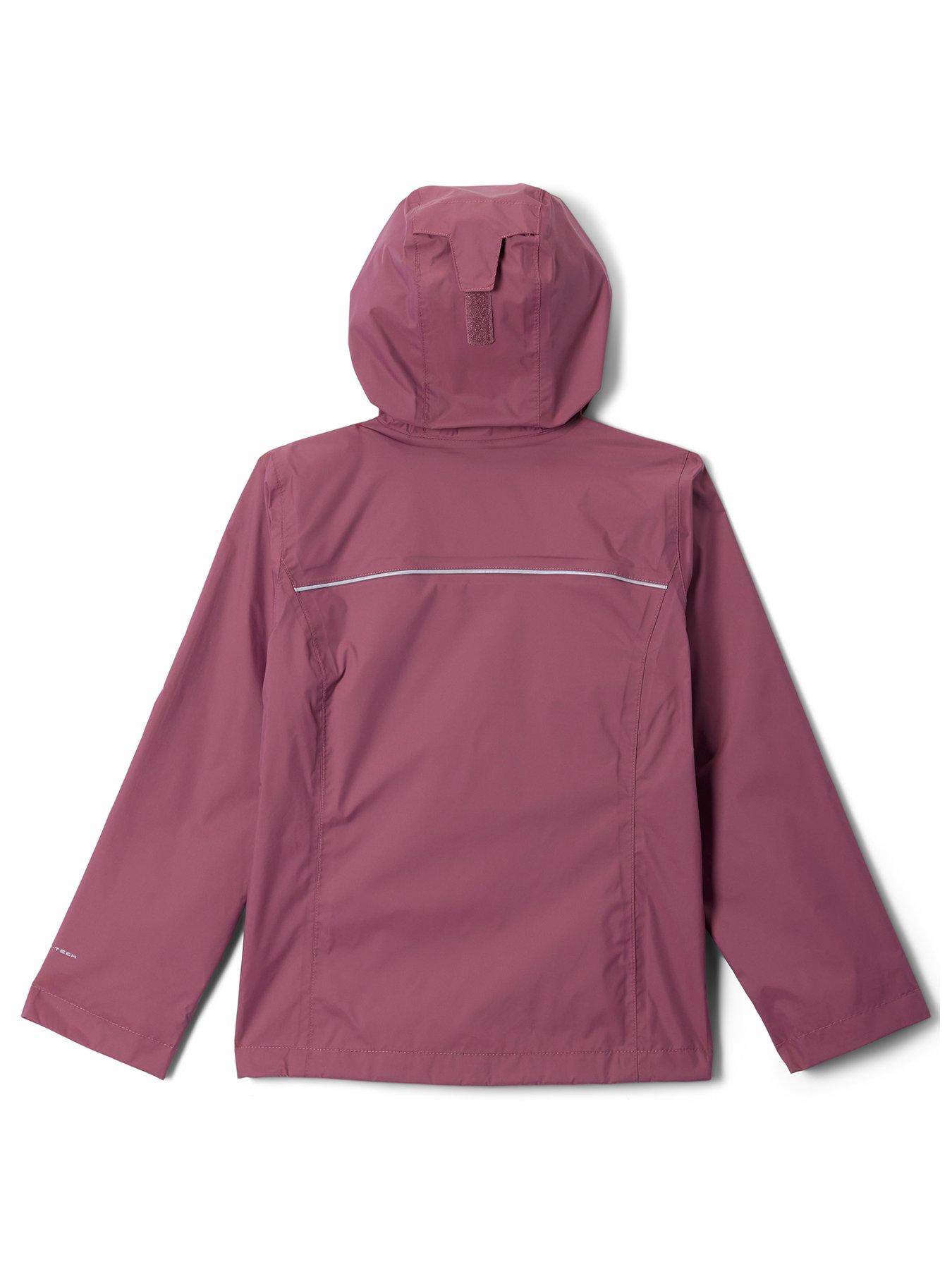 Image 2 of 3 of Columbia Girls Arcadia II Lightweight Hooded Shell Jacket - Pink