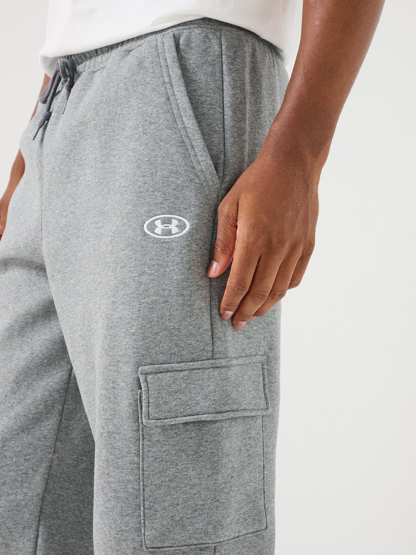 Image 4 of 6 of UNDER ARMOUR Men's UA Rival Fleece Cargo Joggers - Grey