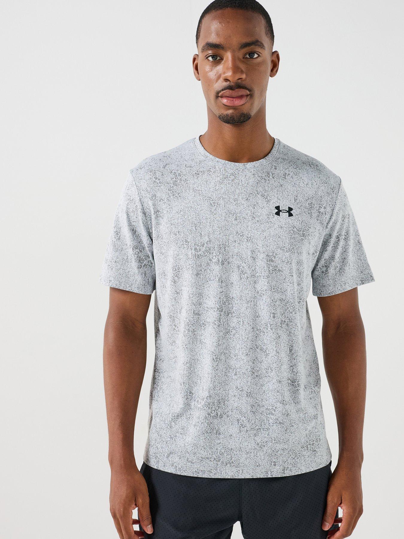 UNDER ARMOUR Mens Training Tech Tee Pixelate T-Shirt - Grey