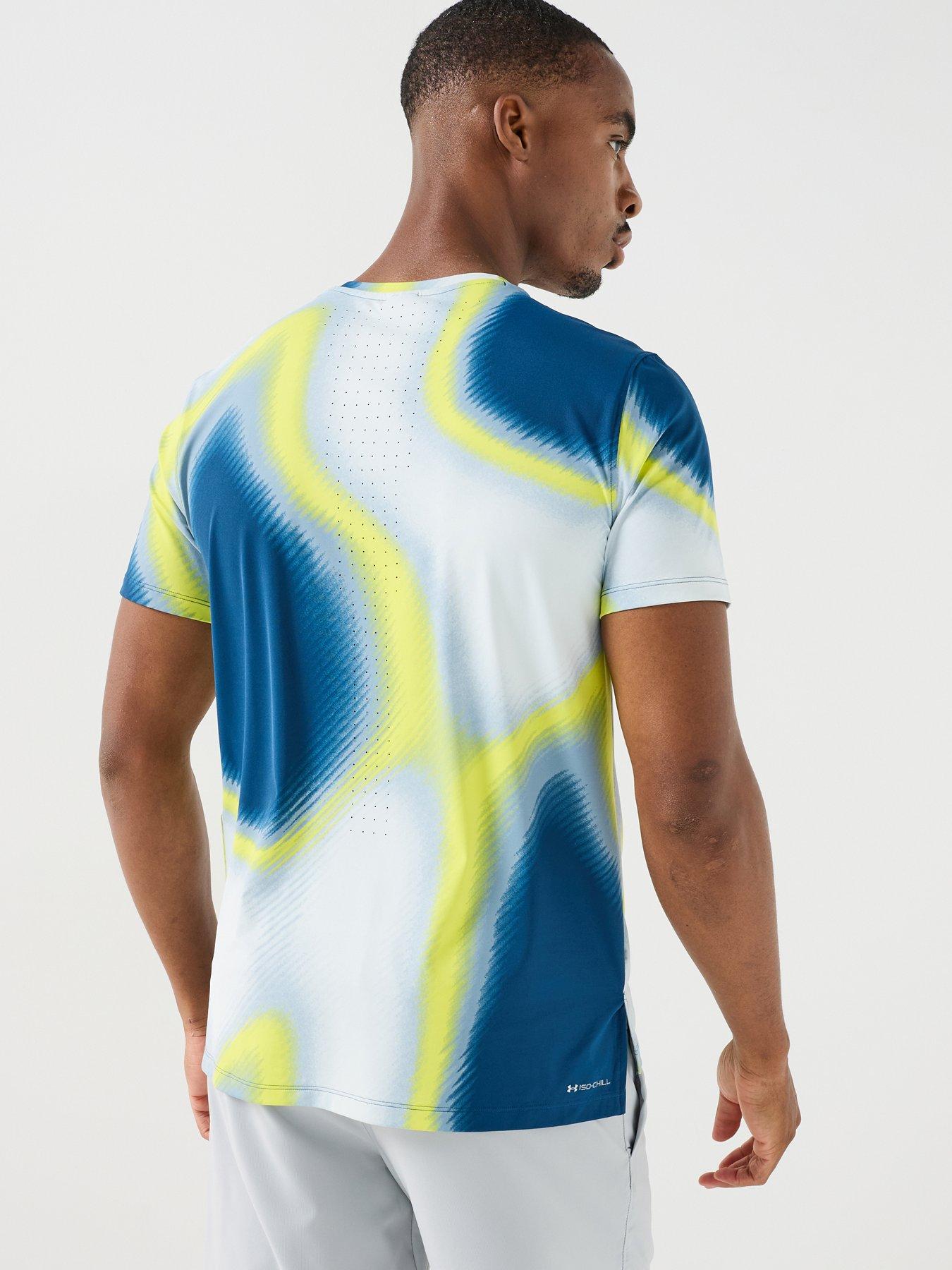 Image 2 of 6 of UNDER ARMOUR Mens Running Velociti Pro Print T-Shirt - Navy