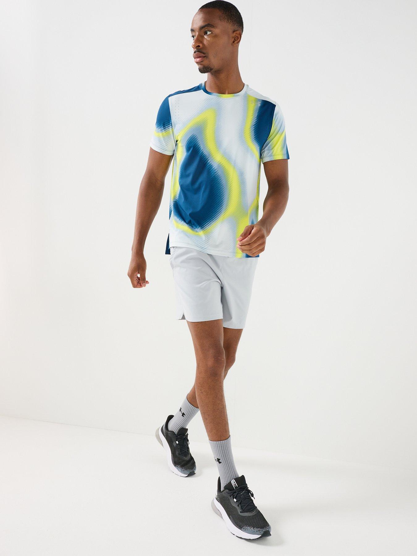 Image 3 of 6 of UNDER ARMOUR Mens Running Velociti Pro Print T-Shirt - Navy