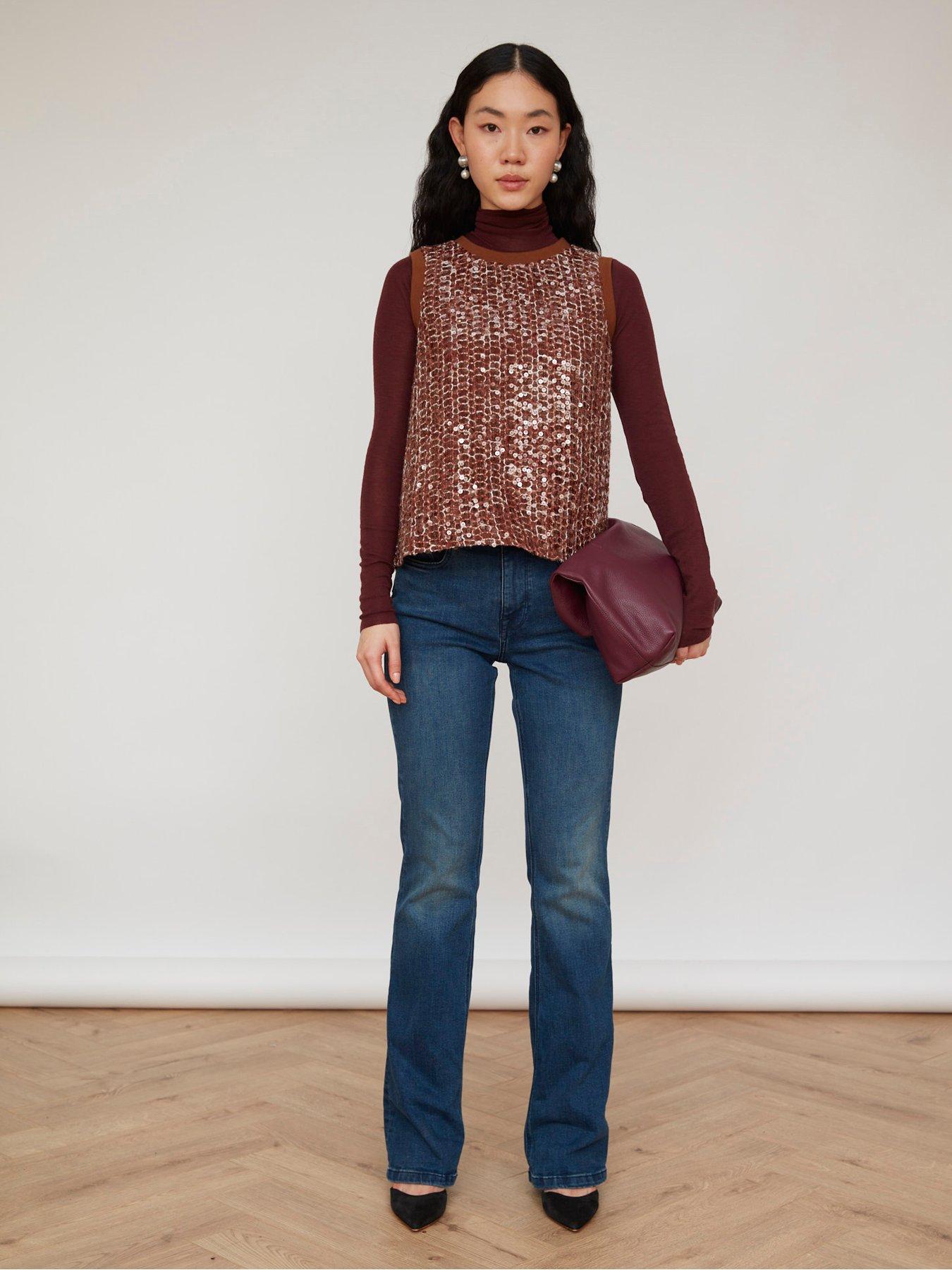 Image 1 of 5 of Jovonna London Quinn Top - Brown