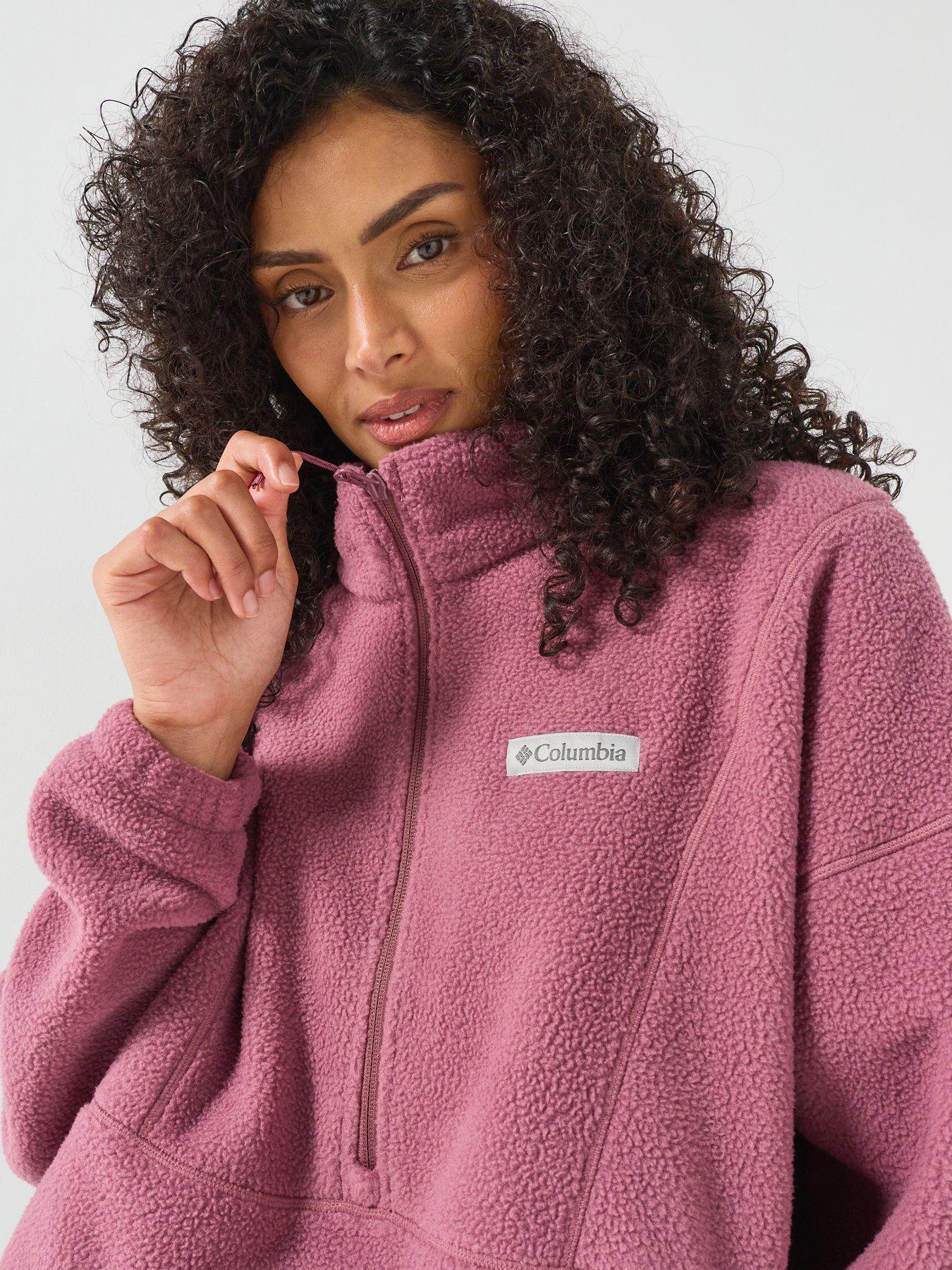 Image 4 of 5 of Columbia Womens Timber Meadow Half Zip Funnel Neck Fleece - Purple