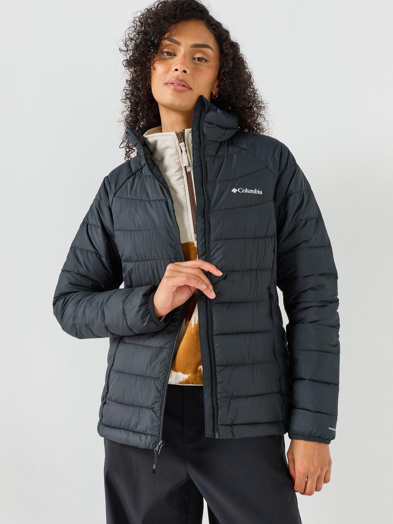 Image 1 of 6 of Columbia Womens Powder Lite II Omni-Heat Insulated Active Fit Jacket - Black
