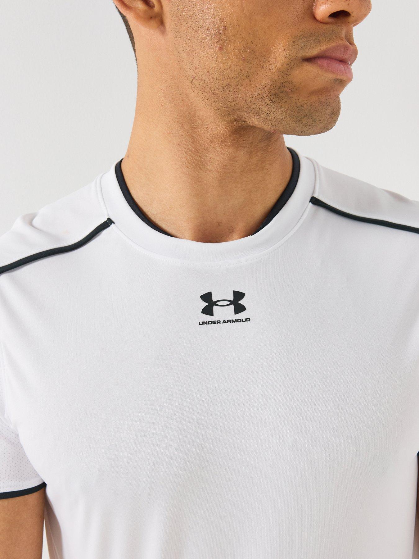 Image 4 of 6 of UNDER ARMOUR Mens Challenger Train Short Sleeve T-Shirt - White