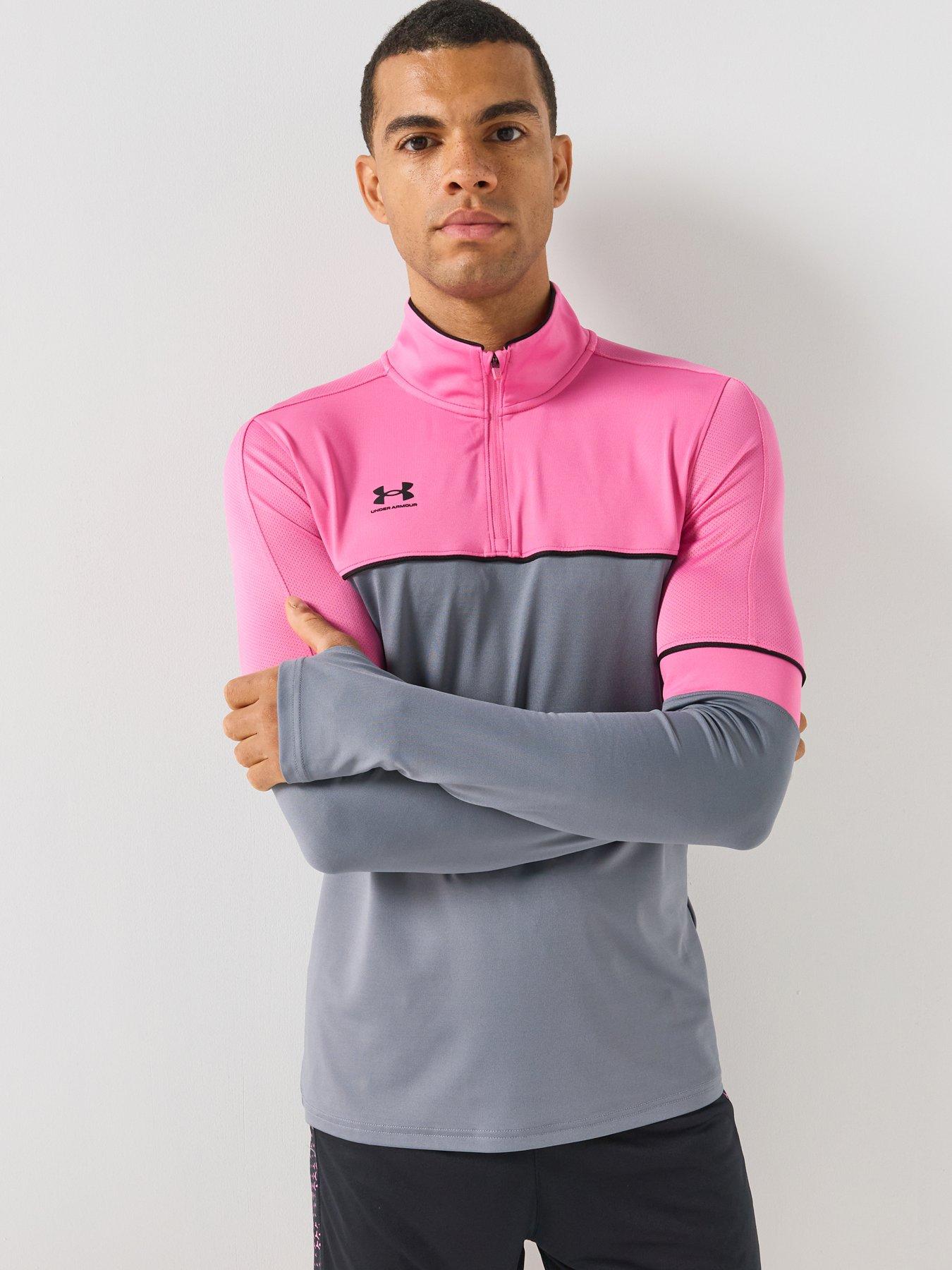 Image 1 of 6 of UNDER ARMOUR Mens Challenger Training Quarter Zip Midlayer Top - Grey