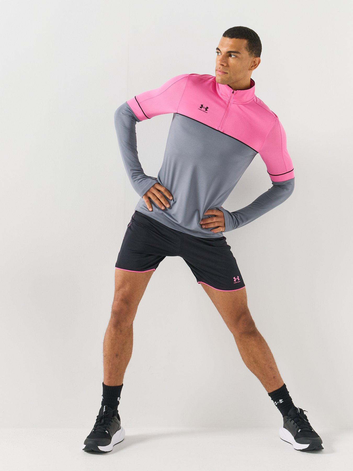 Image 3 of 6 of UNDER ARMOUR Mens Challenger Training Quarter Zip Midlayer Top - Grey