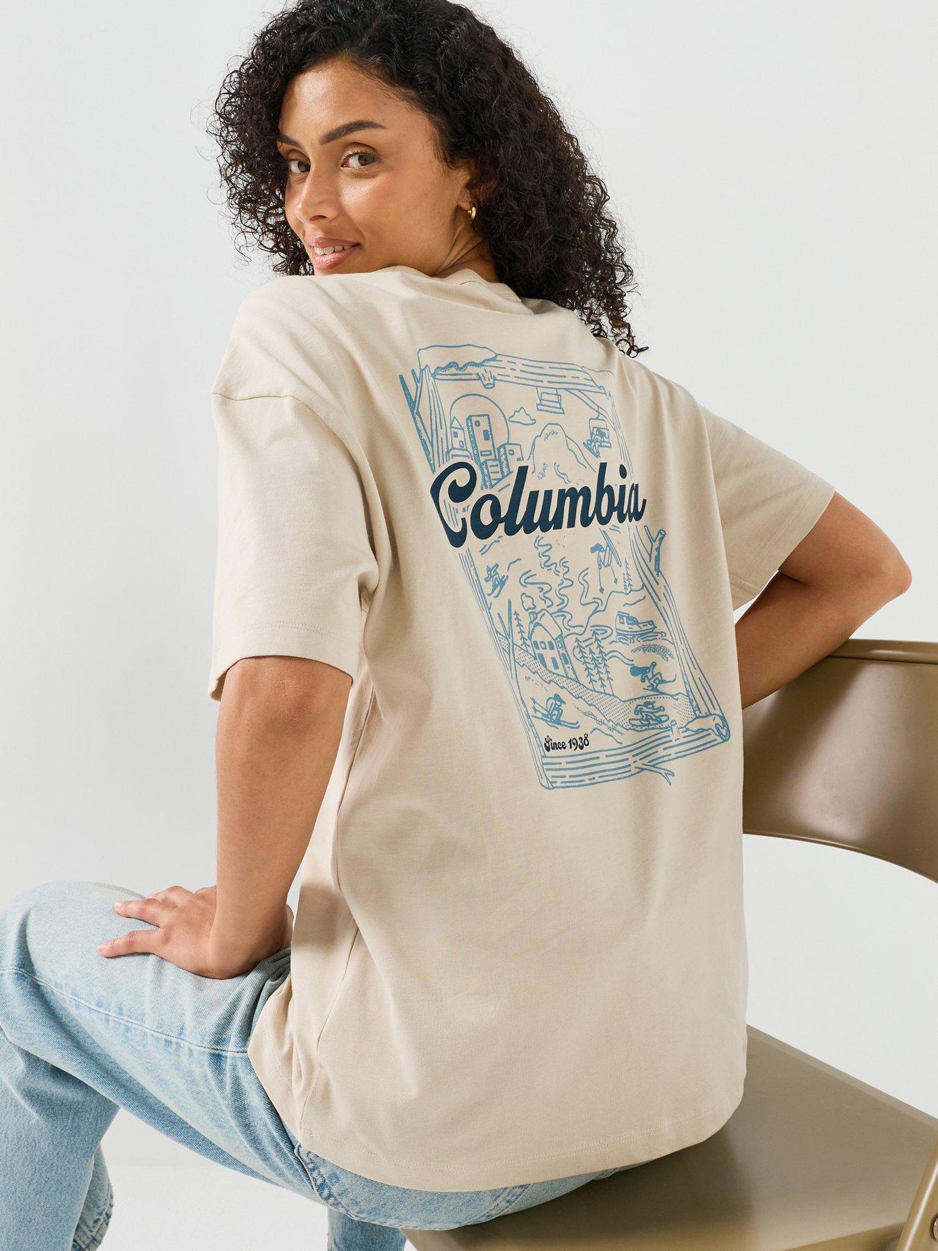 Columbia Womens Heavyweight Graphic T-shirt - Beige