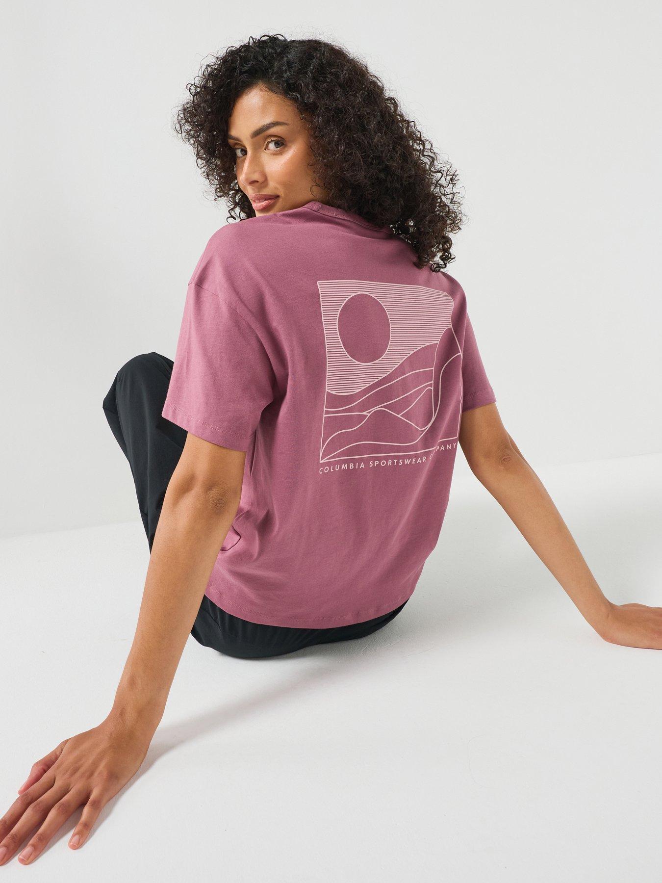Columbia Womens Heavyweight Graphic T-shirt - Purple