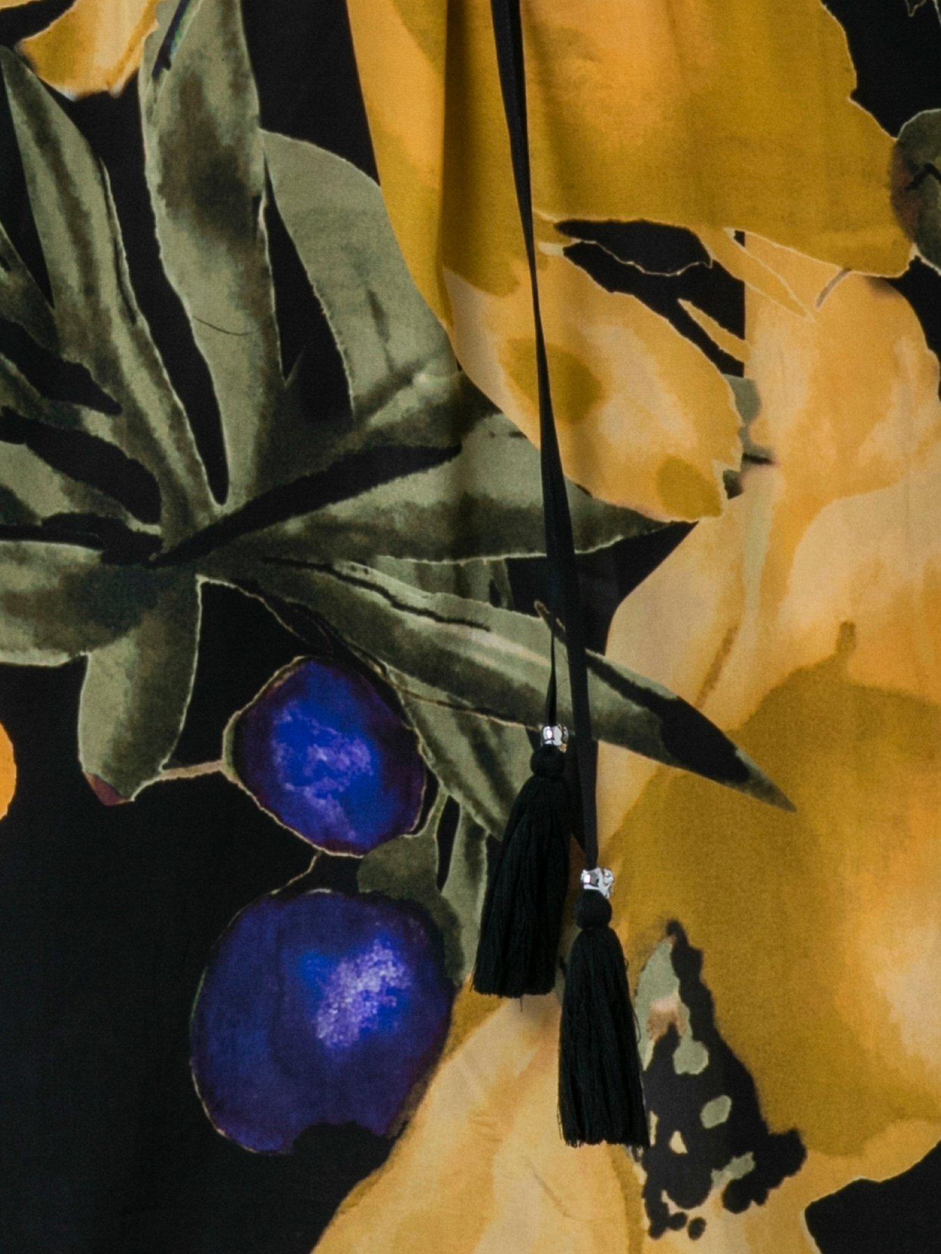 Image 7 of 7 of Religion Large Floral Prime Print Elina Maxi Kaftan - Yellow