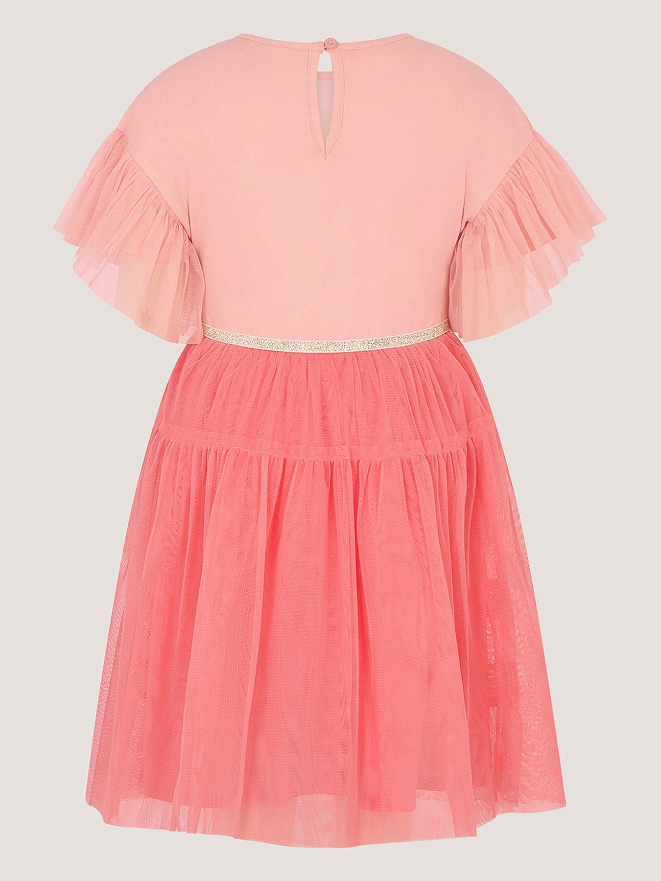 Image 2 of 3 of Monsoon Girls Summer Solstice Sequin Unicorn Dress - Pink