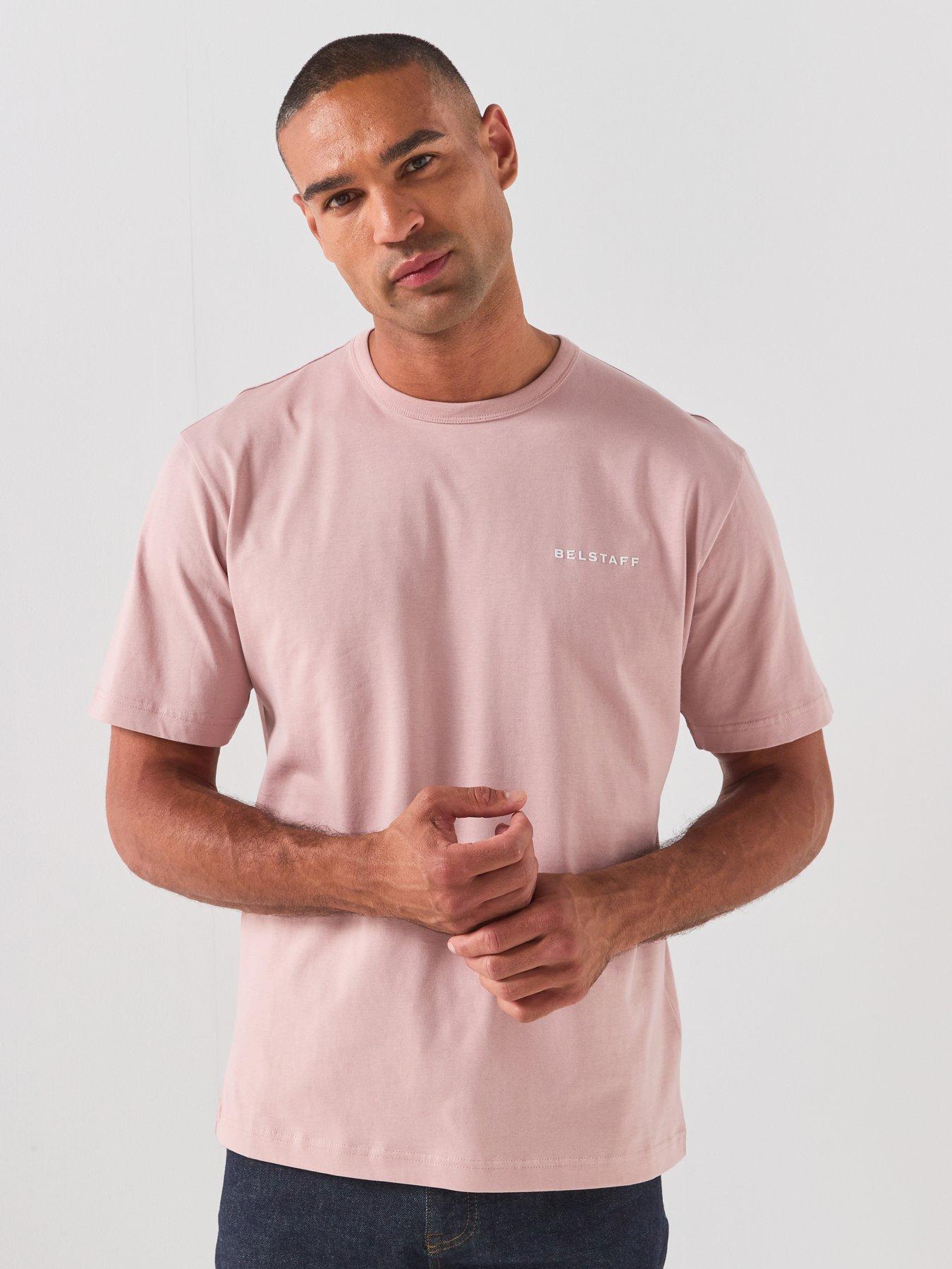 Image 2 of 6 of Belstaff Border Large Back Logo T-Shirt - Pink