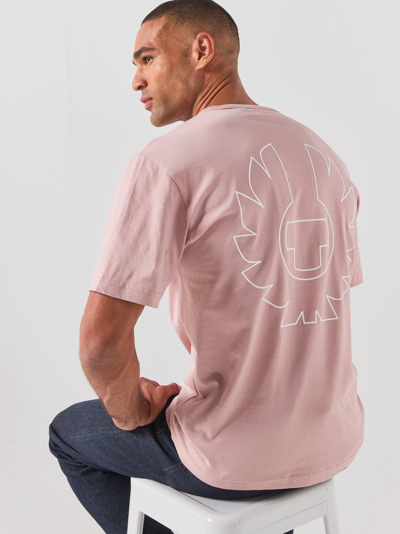 Image 4 of 6 of Belstaff Border Large Back Logo T-Shirt - Pink