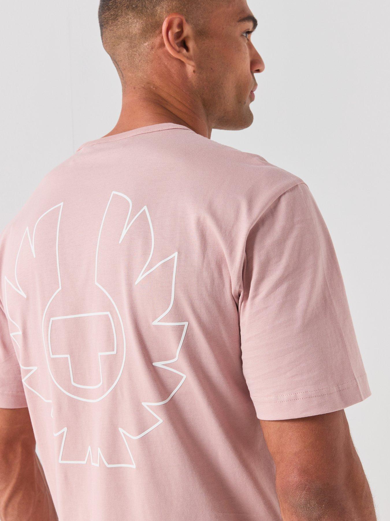 Image 6 of 6 of Belstaff Border Large Back Logo T-Shirt - Pink