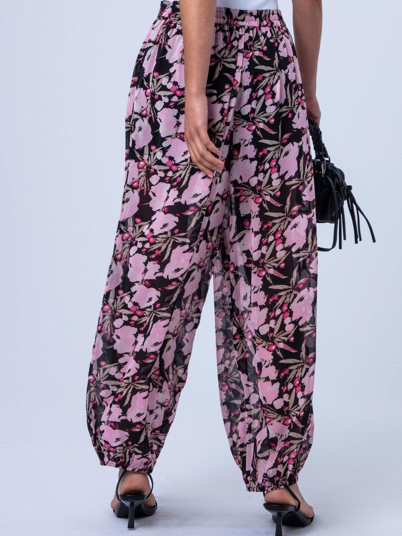Image 5 of 7 of Religion Floral Prime Print Balloon Helena Trousers - Pink