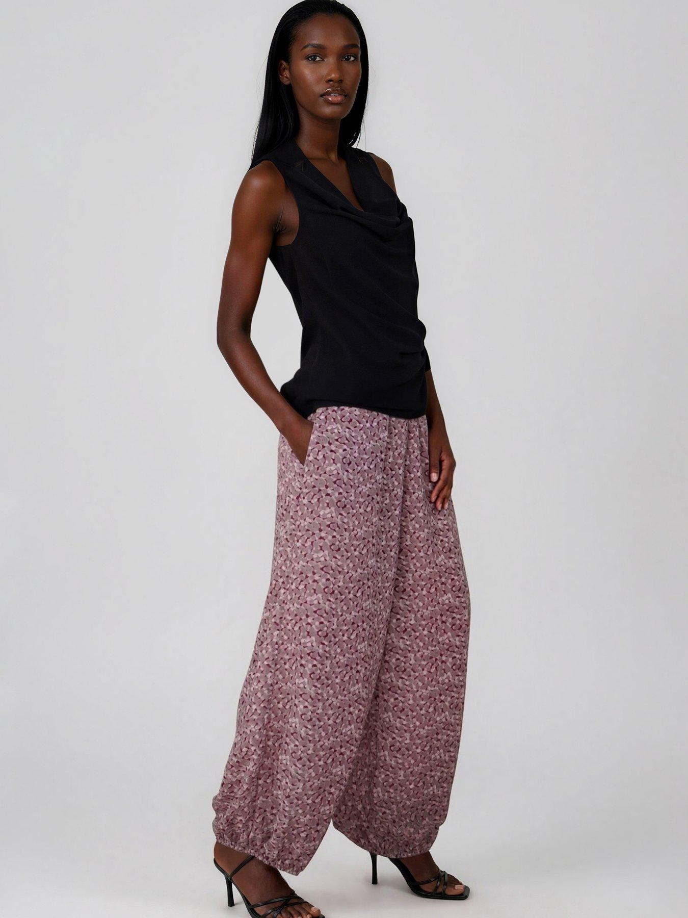 Image 1 of 6 of Religion Dot Blend Print Ashes Balloon Helena Trousers - Pink