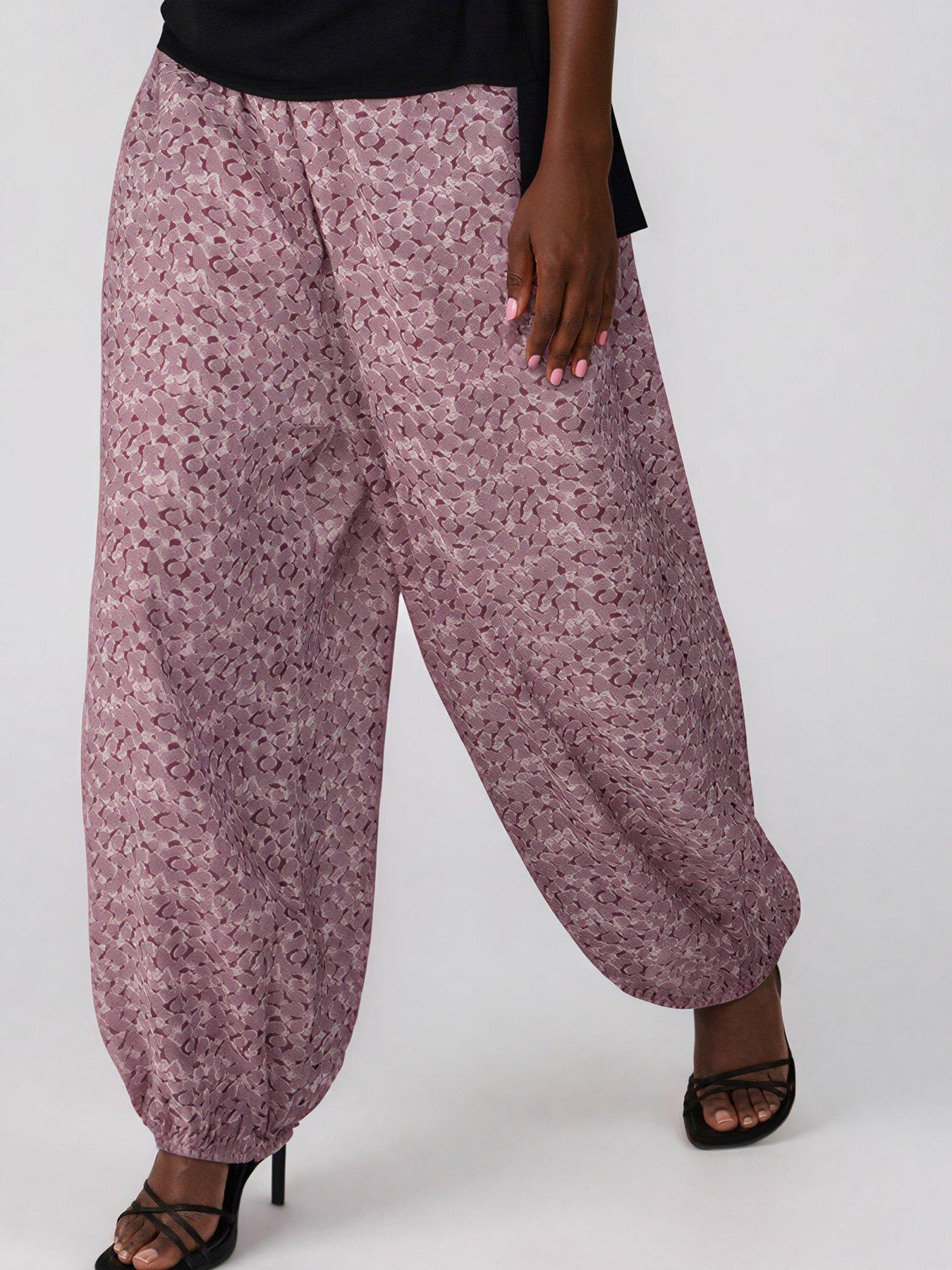 Image 3 of 6 of Religion Dot Blend Print Ashes Balloon Helena Trousers - Pink