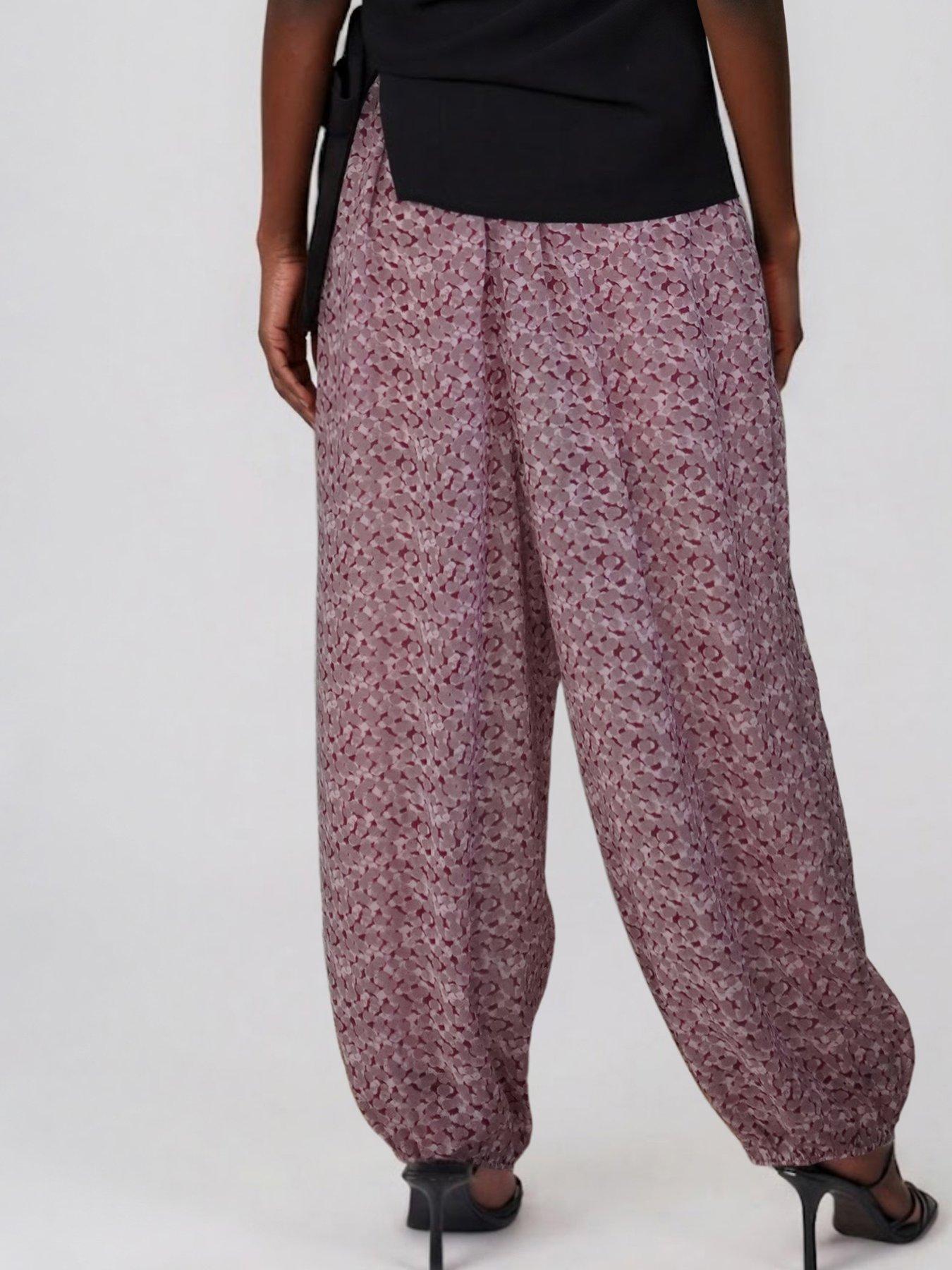 Image 4 of 6 of Religion Dot Blend Print Ashes Balloon Helena Trousers - Pink