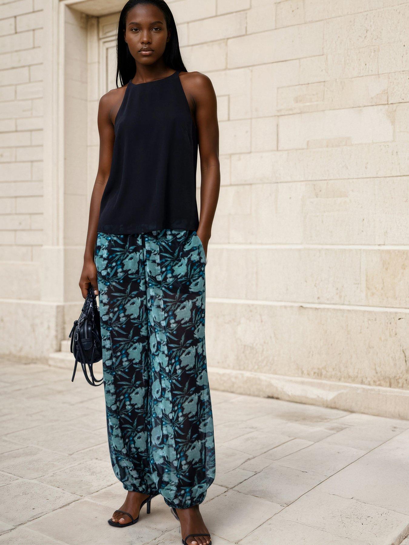 Religion Floral Prime Print Balloon Helena Trousers - Green
